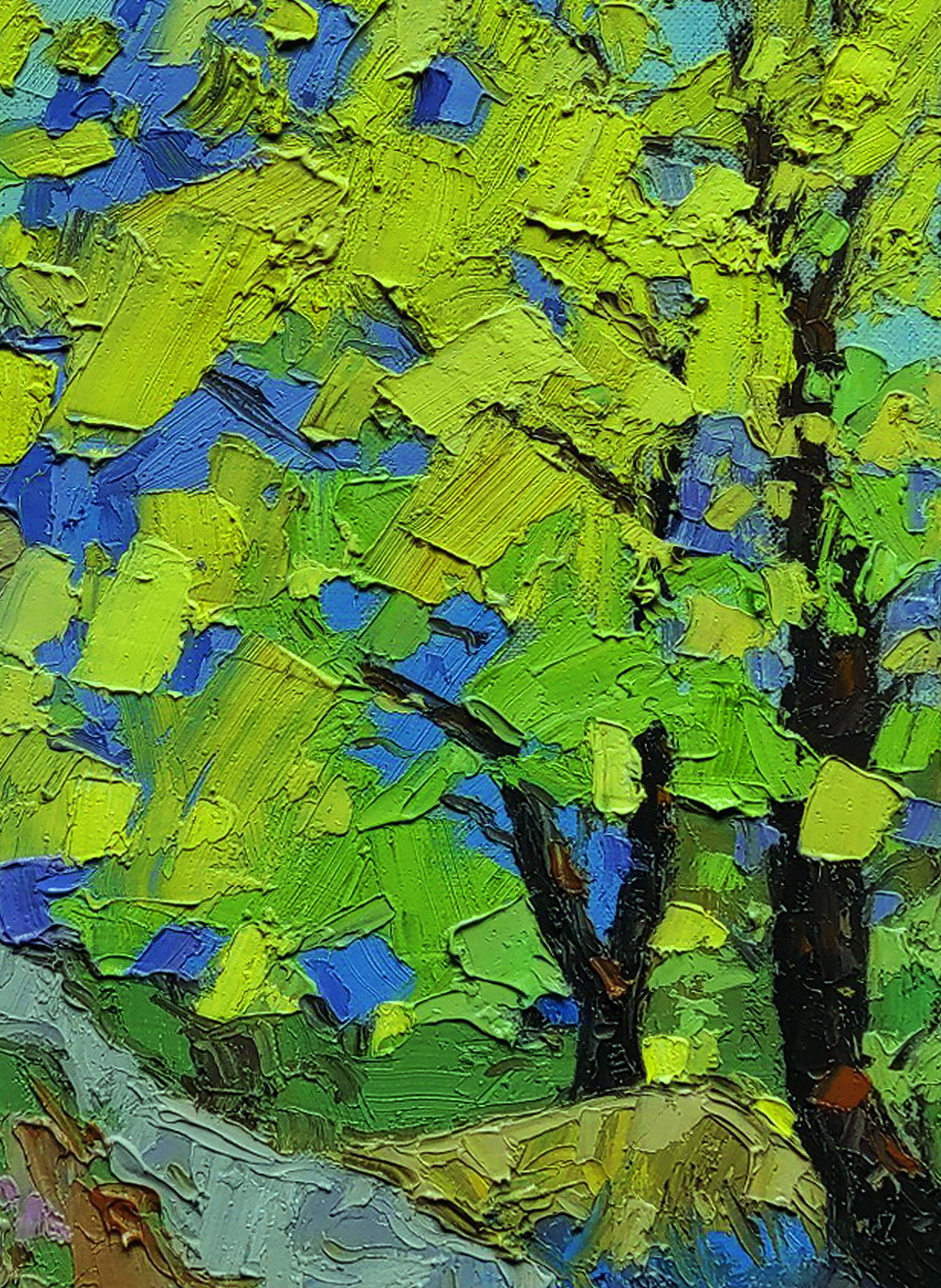 Oil painting Spring in the park Yaroslav Savchyn - 5