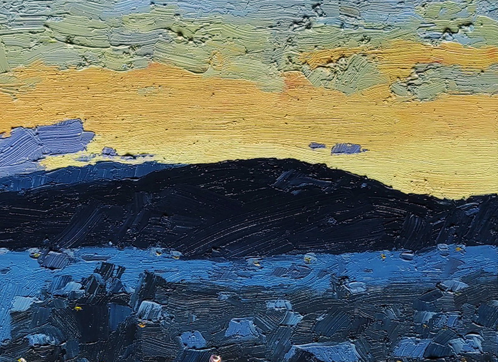 Oil painting Quiet winter evening Yaroslav Savchyn - 3