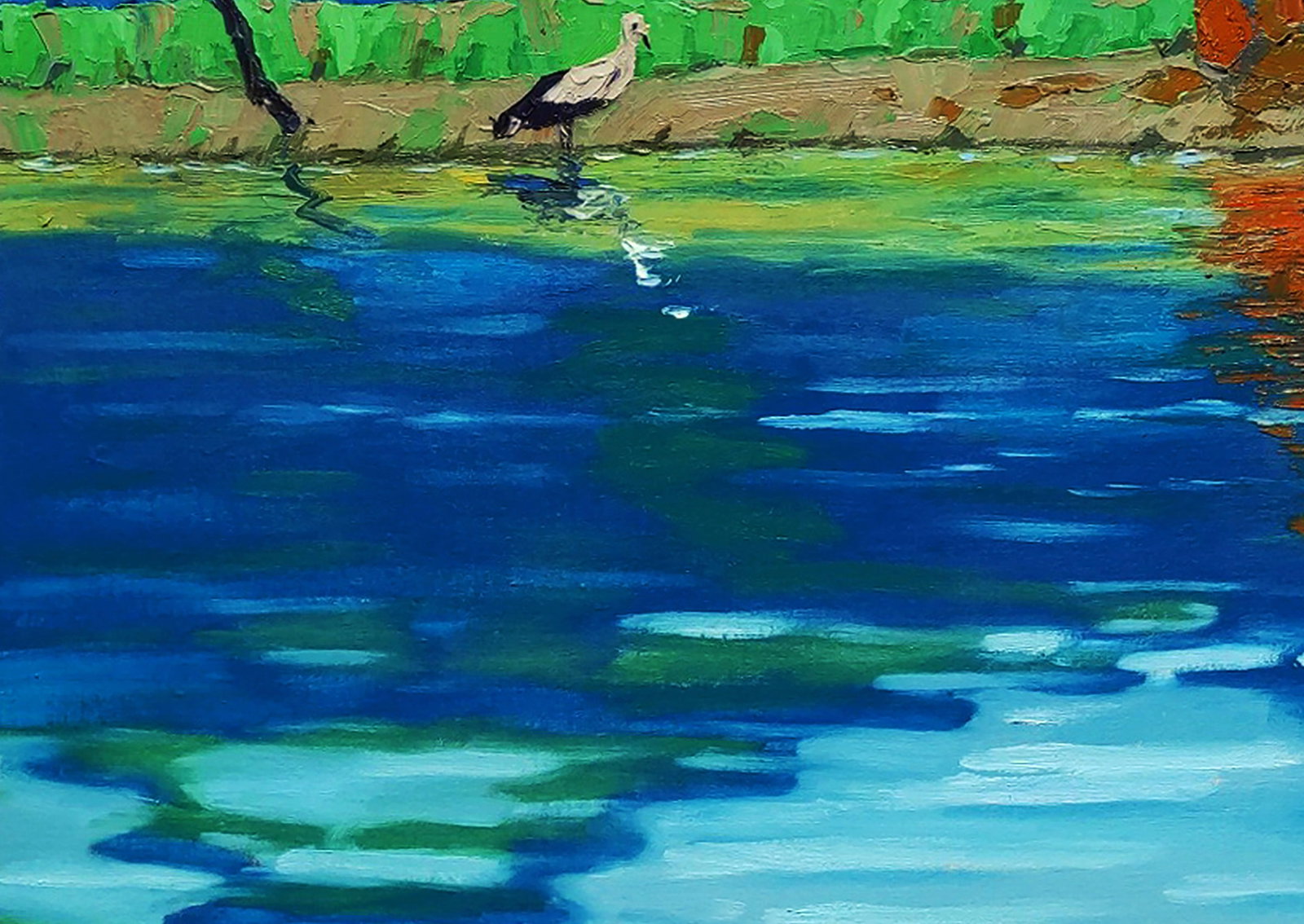 Oil painting The river rose in the summer Yaroslav Savchyn - 4