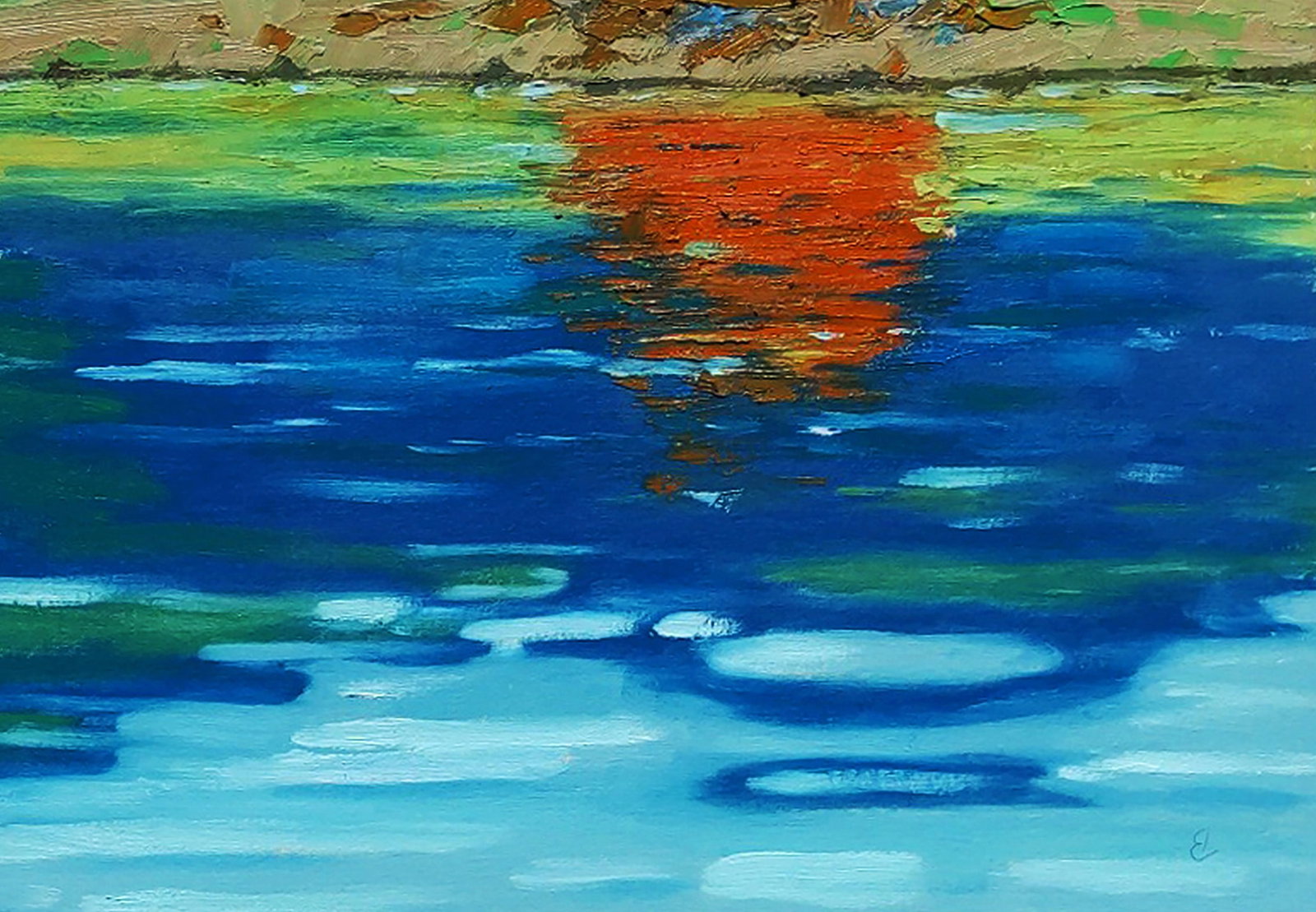 Oil painting The river rose in the summer Yaroslav Savchyn - 5