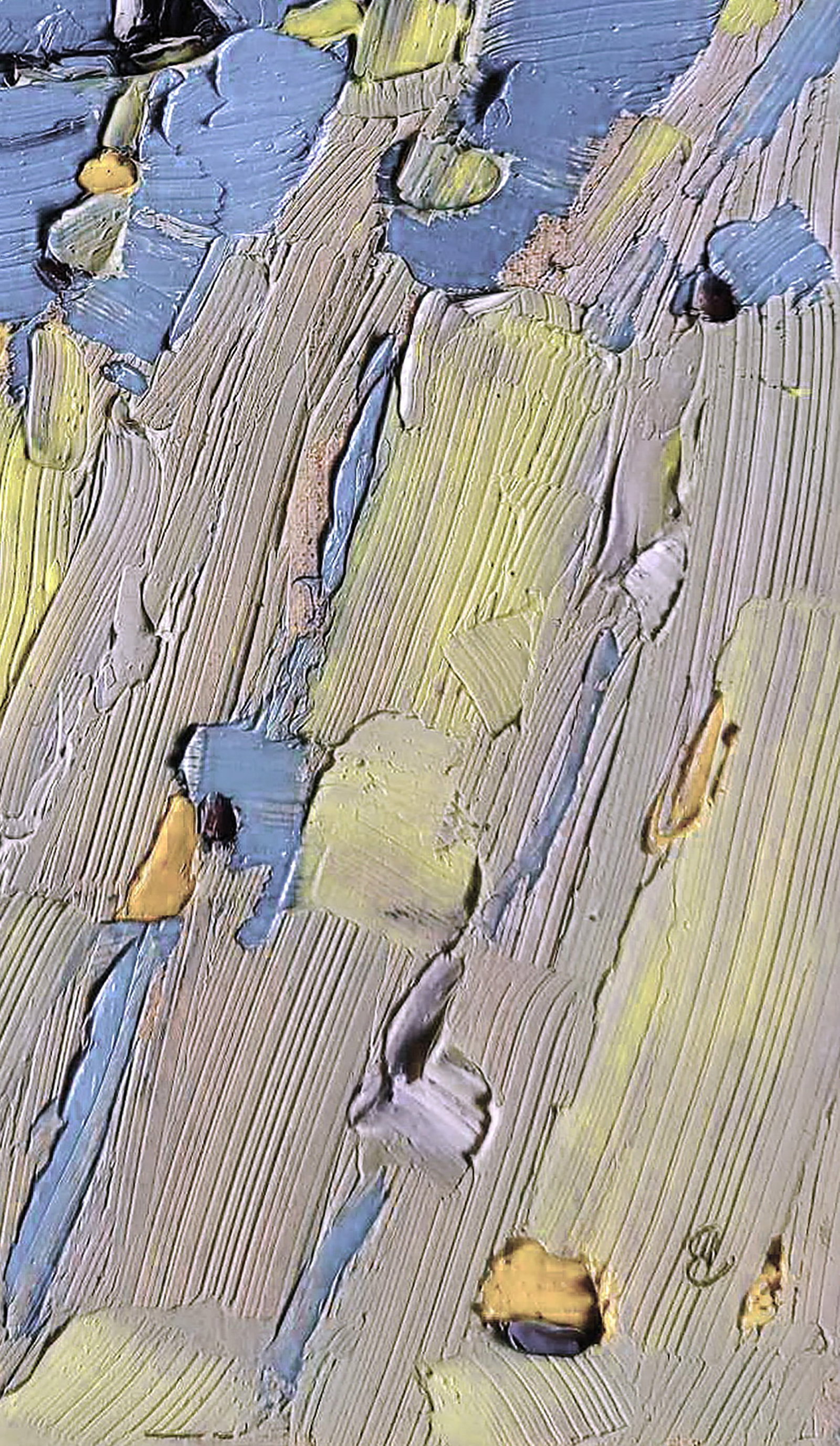 Oil painting The village was covered in snow Yaroslav Savchyn - 5