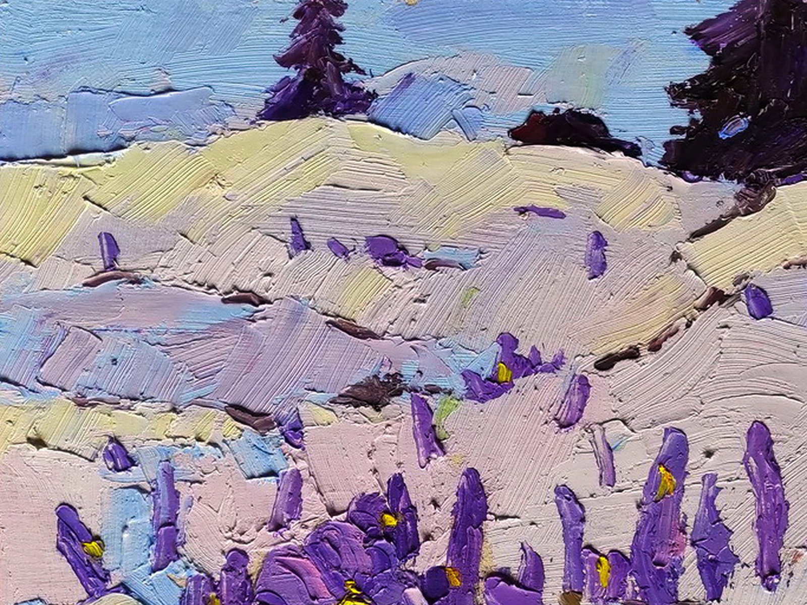 Oil painting Flowers through the snow Yaroslav Savchyn - 2