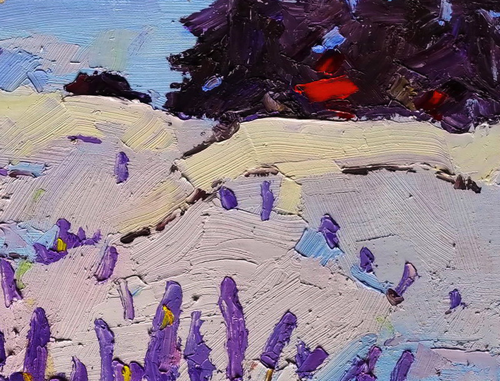 Oil painting Flowers through the snow Yaroslav Savchyn - 3
