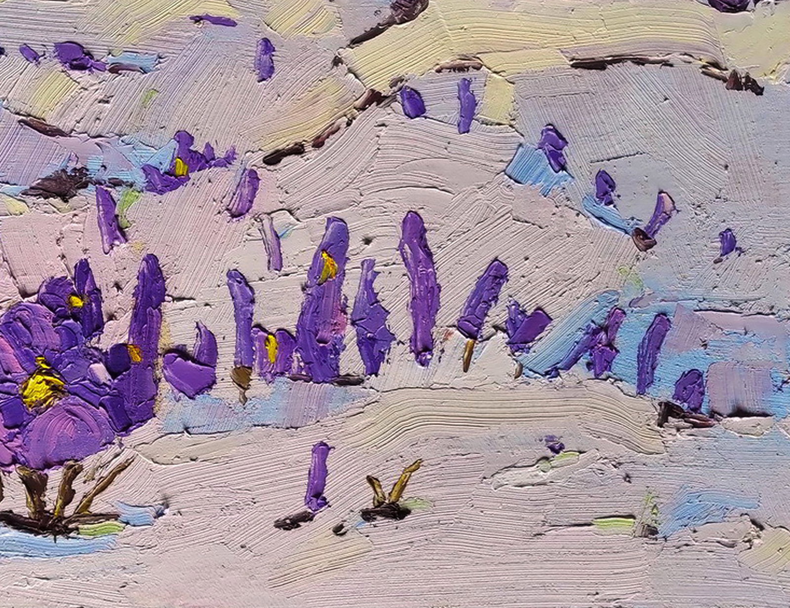 Oil painting Flowers through the snow Yaroslav Savchyn - 5