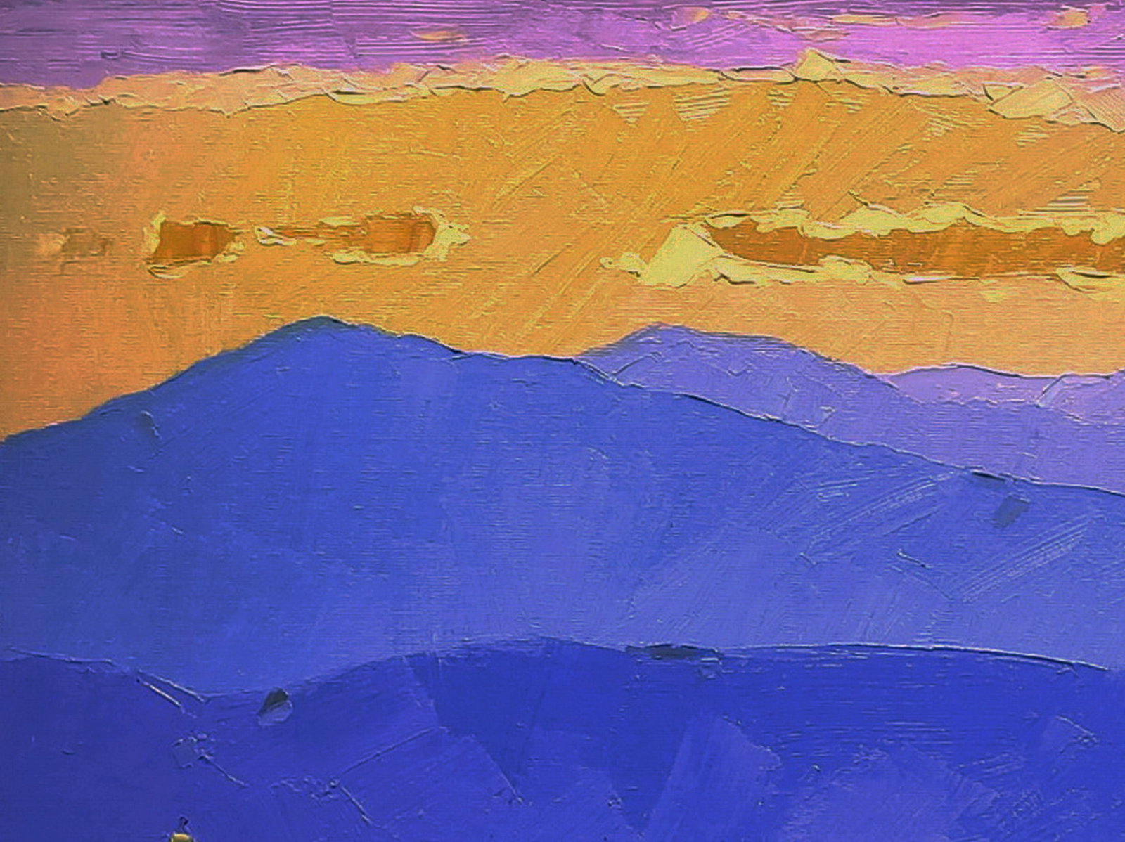 Oil painting Mountain sunset Yaroslav Savchyn - 2