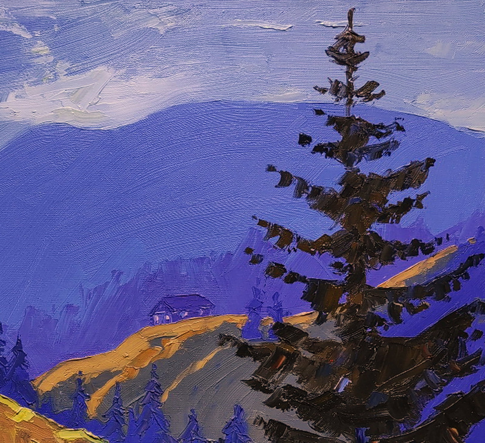 Oil painting Cottages in the mountains Yaroslav Savchyn - 3