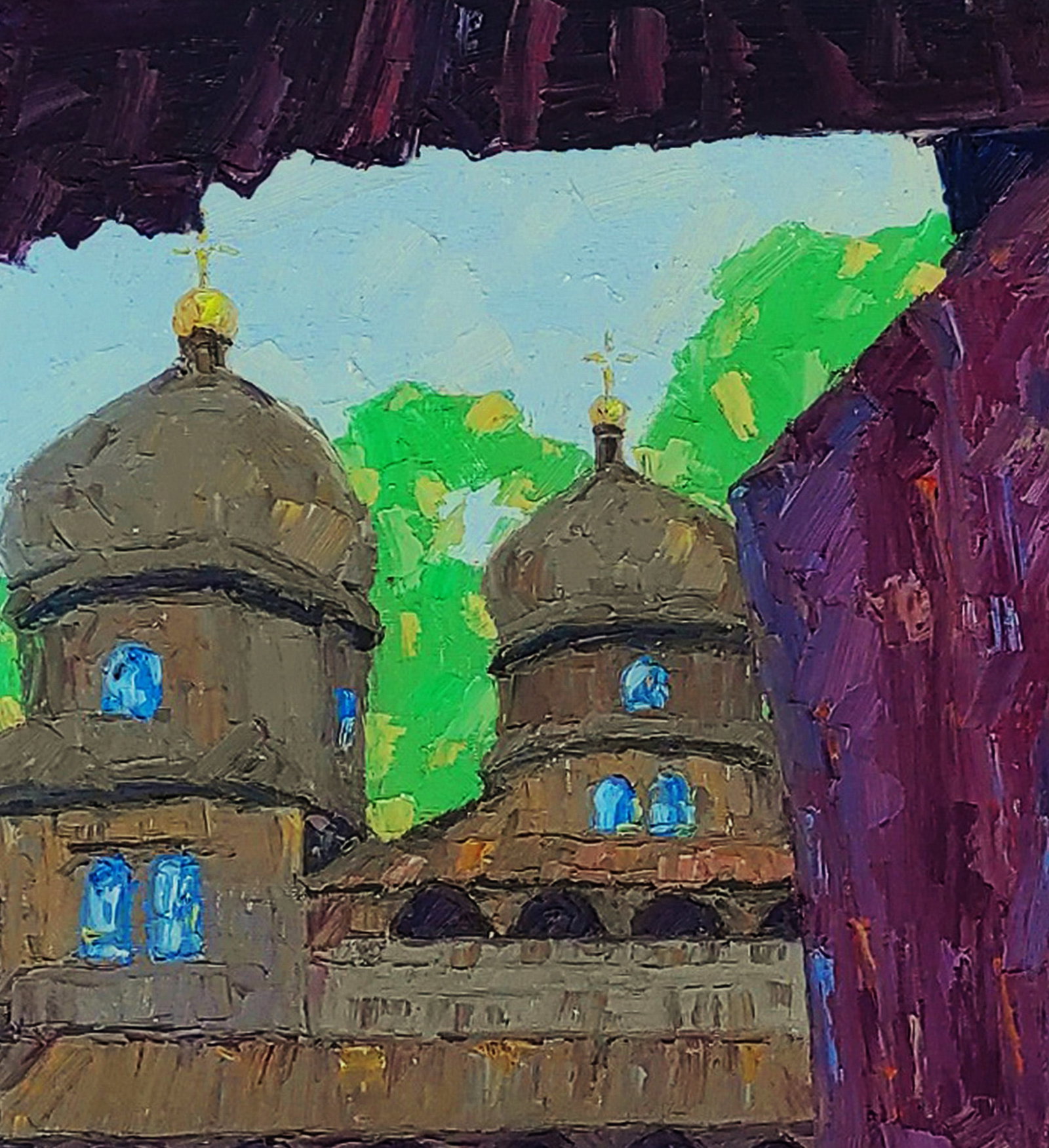 Oil painting Prayer time in the monastery Yaroslav Savchyn - 3