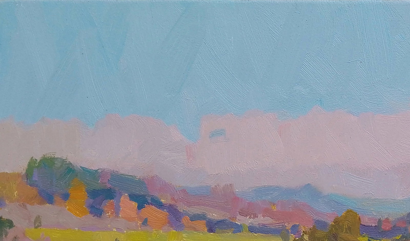 Oil painting Beautiful view of fields and forests Igor Tuzhikov - 4