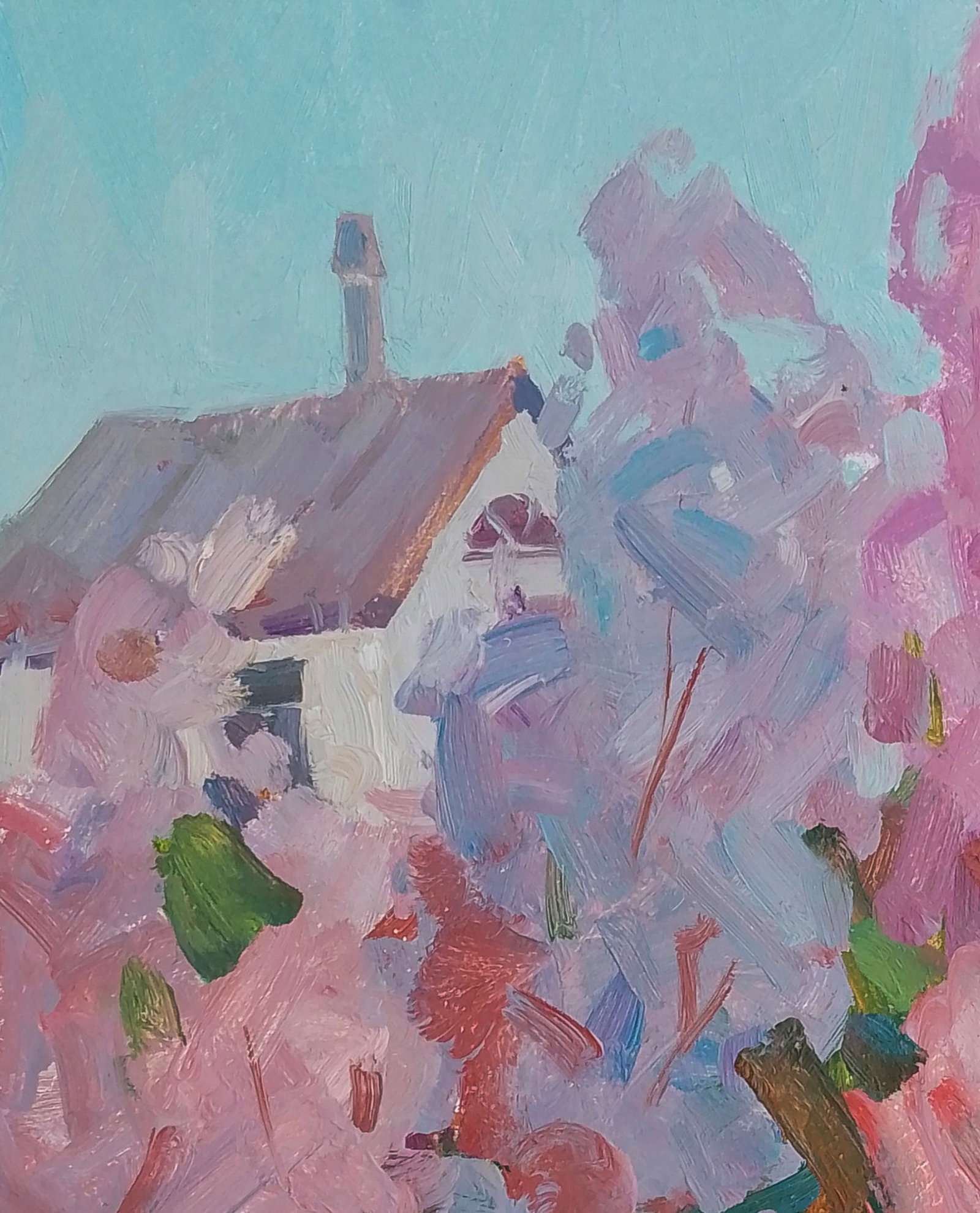 Oil painting Lilacs near the house Igor Tuzhikov - 4