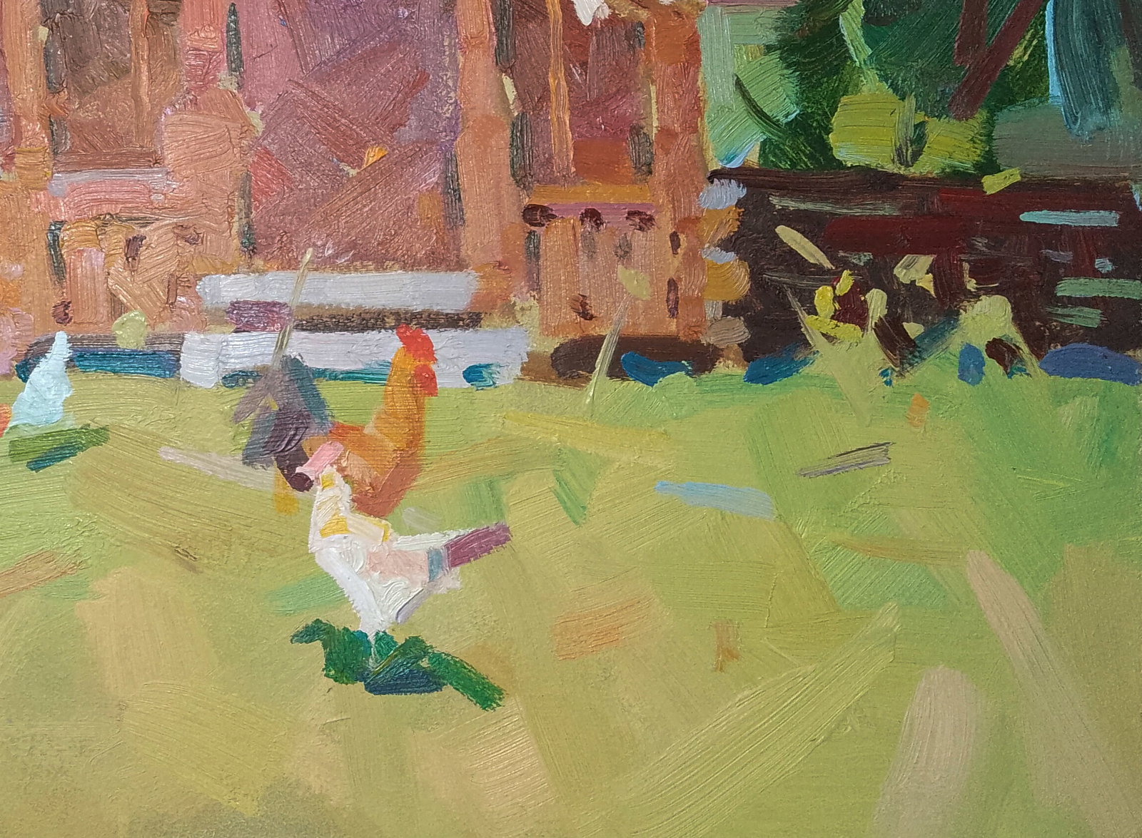 Oil painting Country chickens Igor Tuzhikov - 2