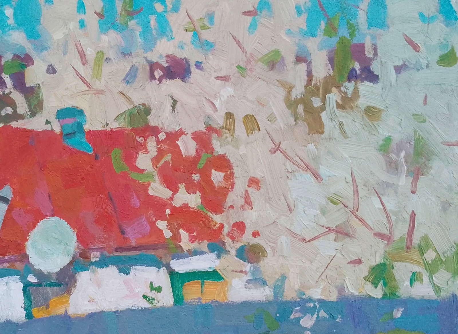 Oil painting The cherry trees are blooming Igor Tuzhikov - 5