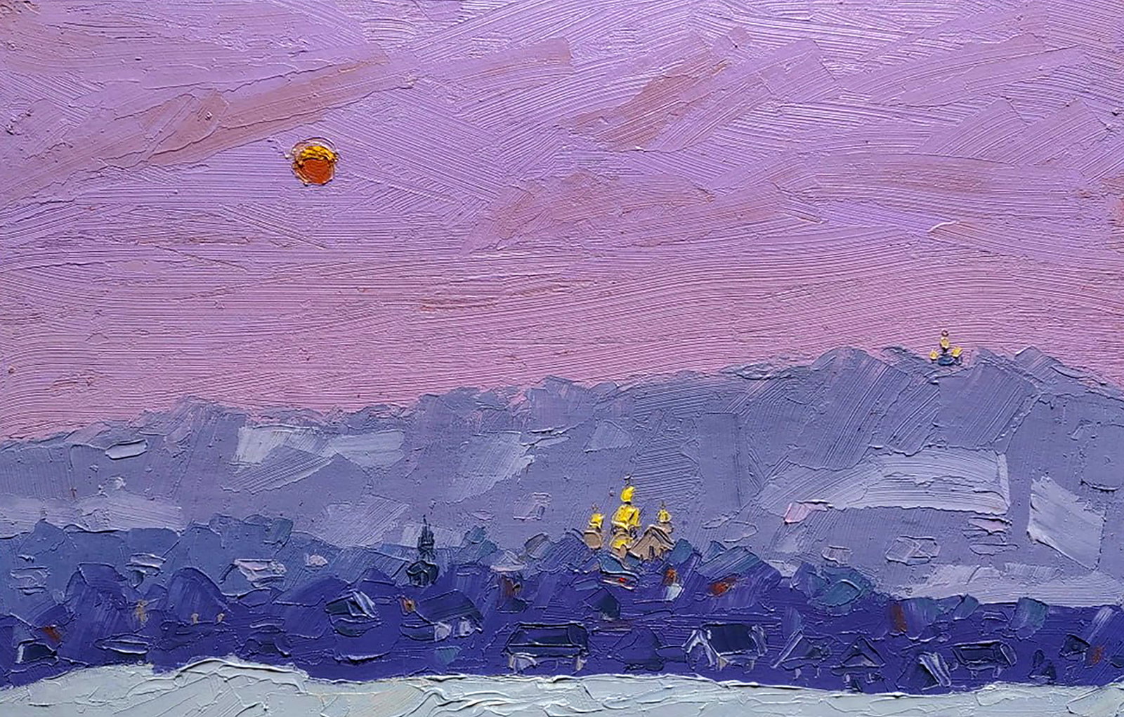 Oil painting Good news Yaroslav Savchyn: Title: Oil painting Good news Yaroslav Savchyn Description: 1SAVCH Painter: Yaroslav Savchyn Size: 25x40 cm/9.84x15.74 inches Components: oil, canvas on cardboard Original painting CONDITION: