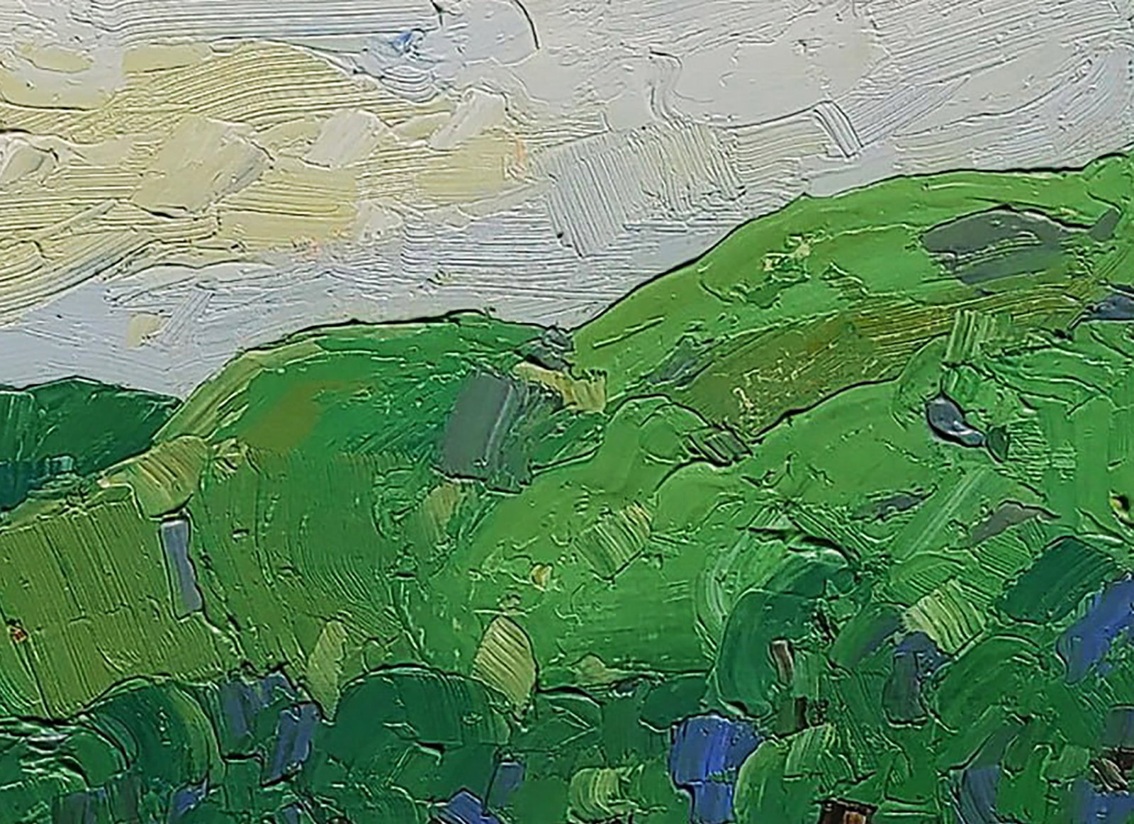 Oil painting Spring on the river Yaroslav Savchyn - 3