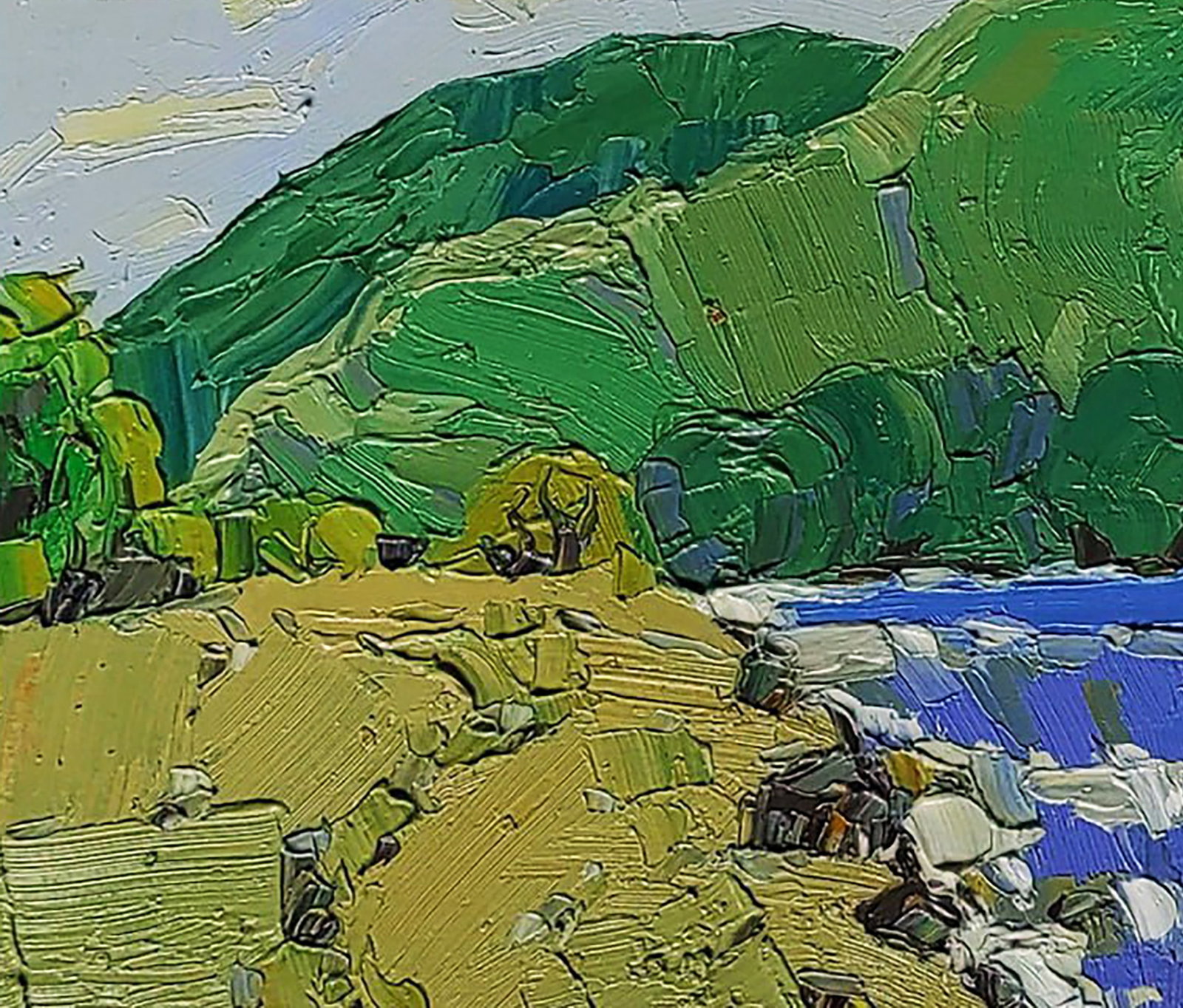 Oil painting Spring on the river Yaroslav Savchyn - 4