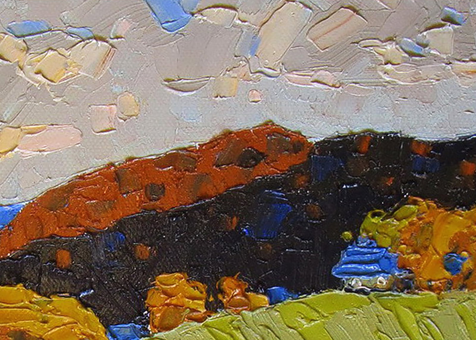 Oil painting Evening in the meadow Yaroslav Savchyn - 3