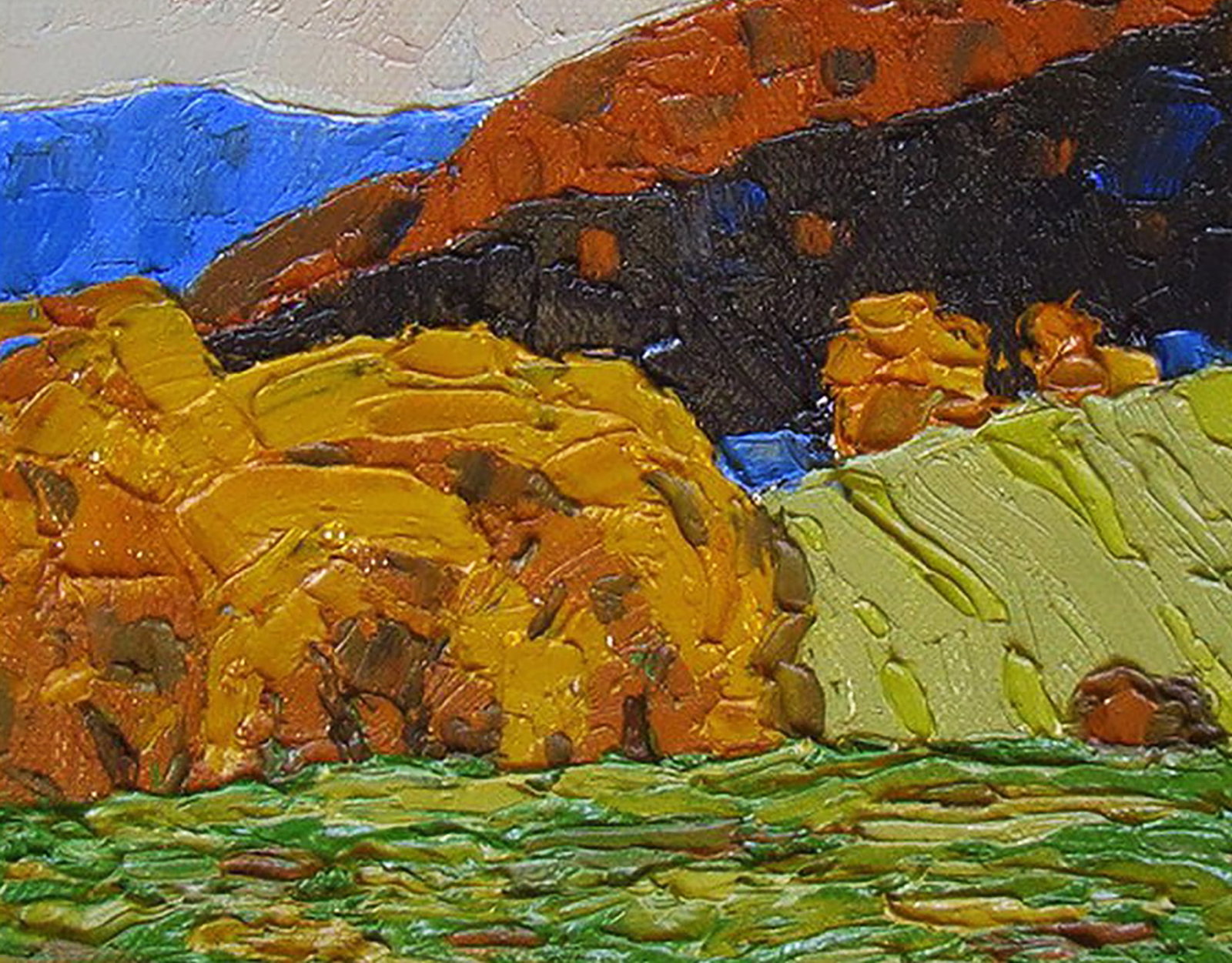 Oil painting Evening in the meadow Yaroslav Savchyn - 4