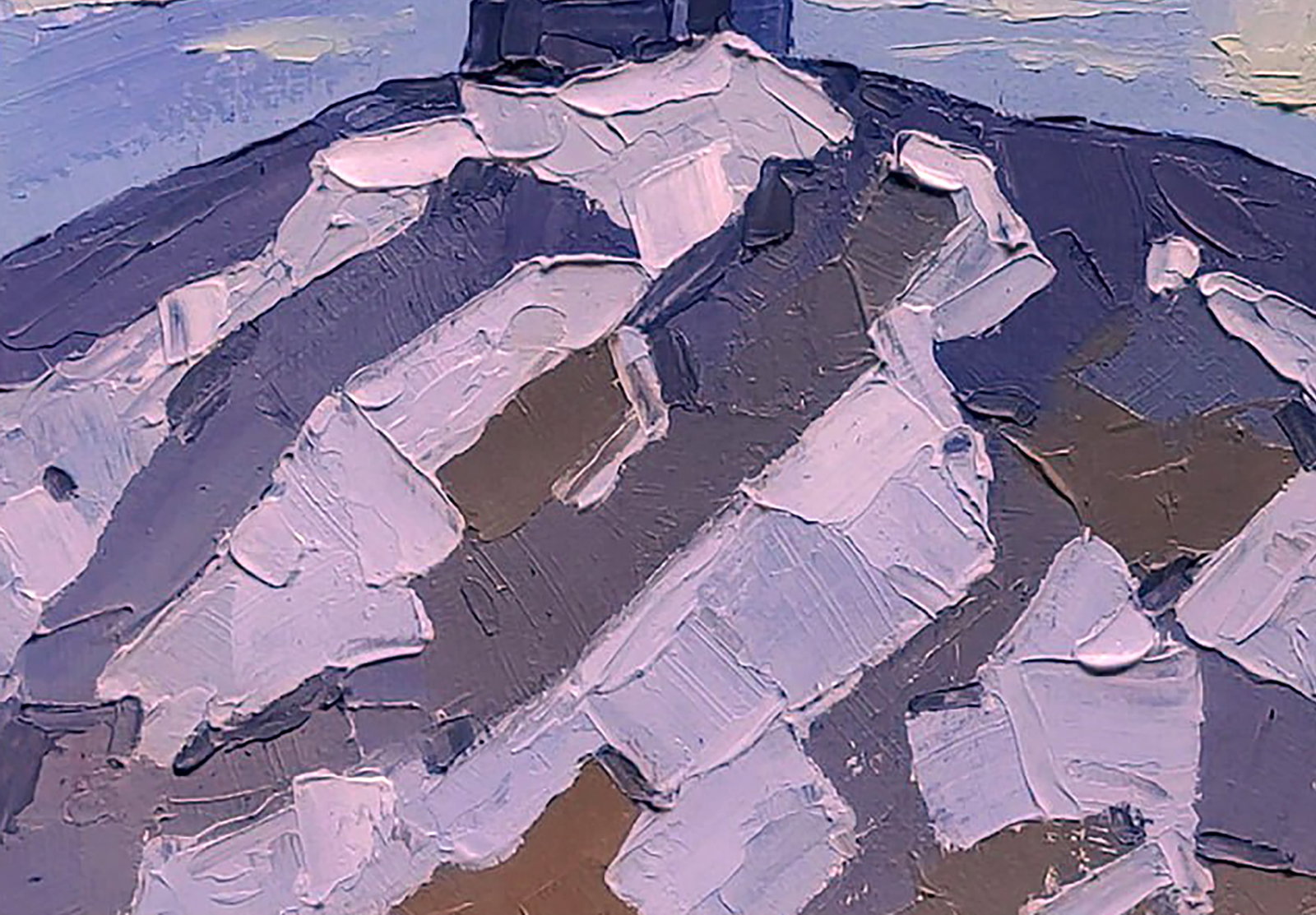 Oil painting Mountain in spring Yaroslav Savchyn - 4