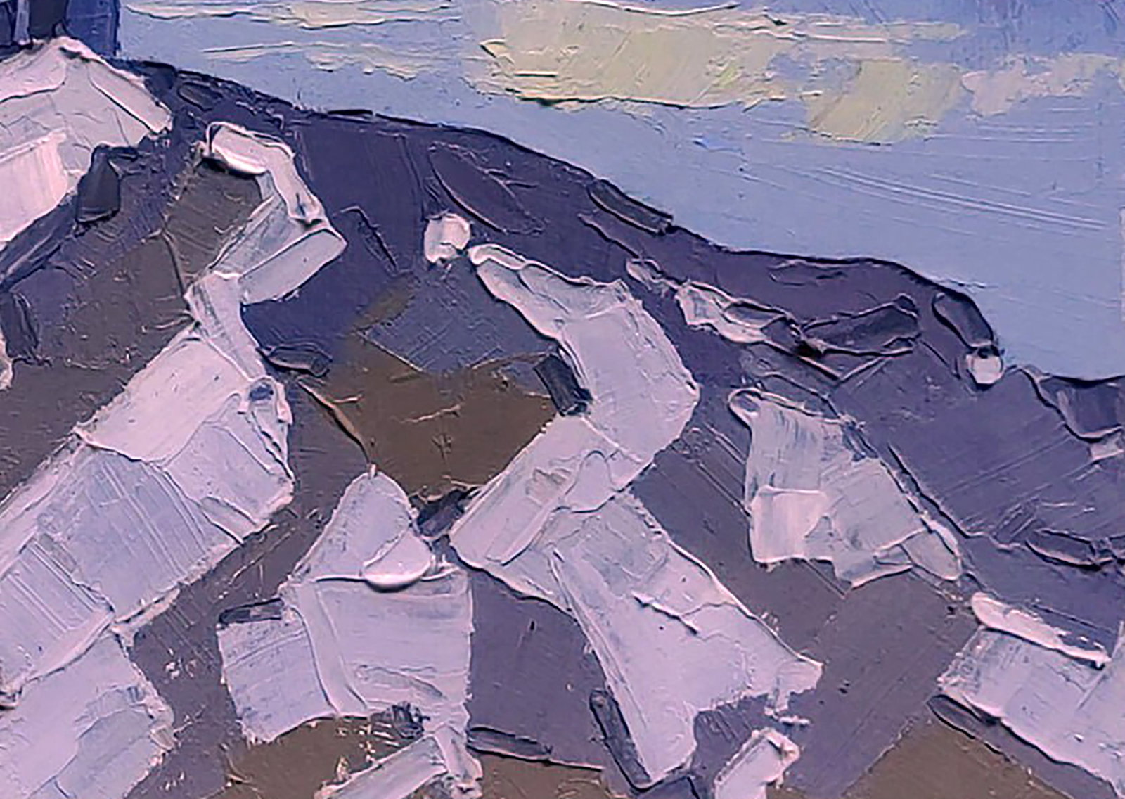 Oil painting Mountain in spring Yaroslav Savchyn - 5