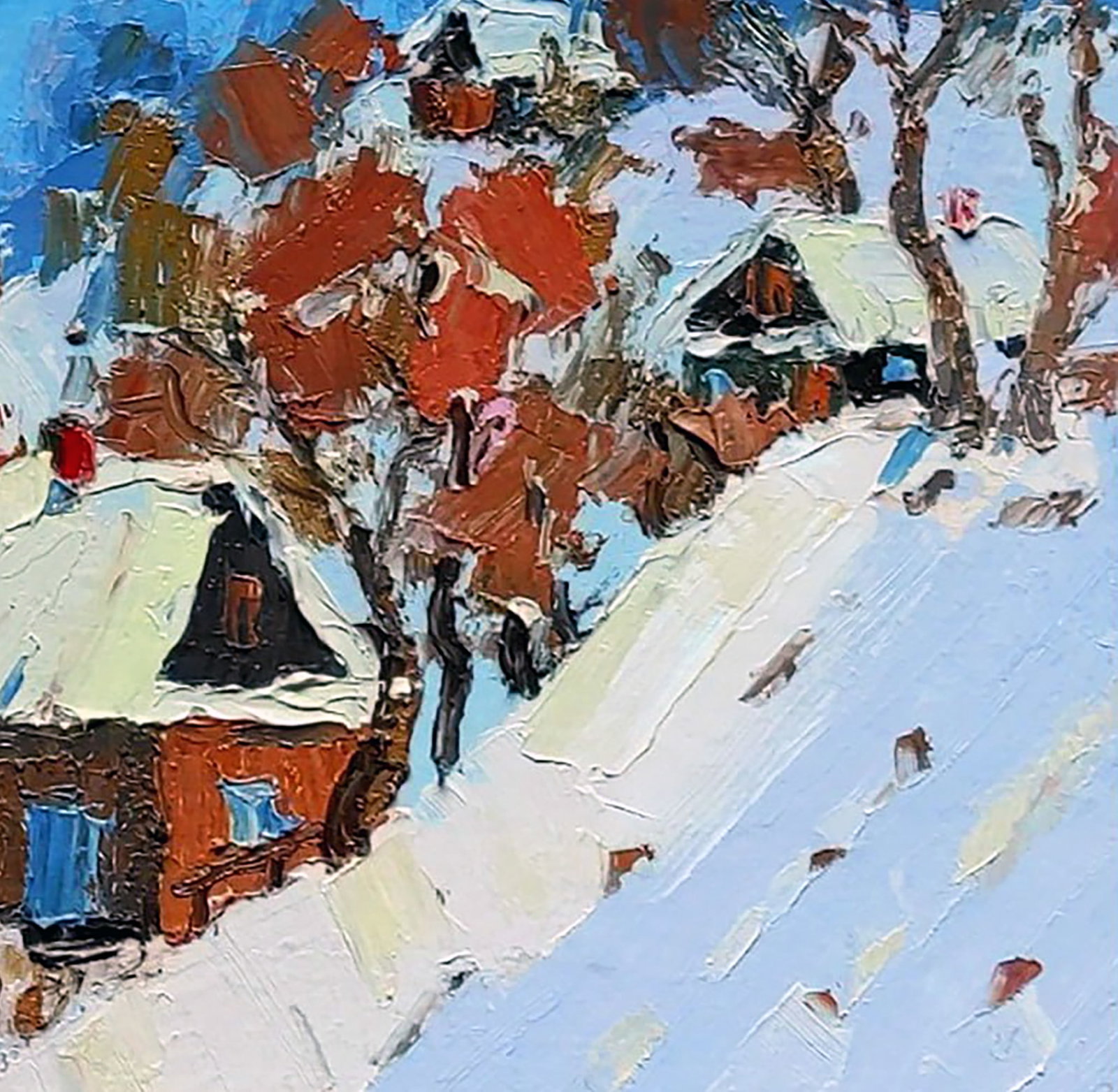 Oil painting Winter hills Yaroslav Savchyn - 5