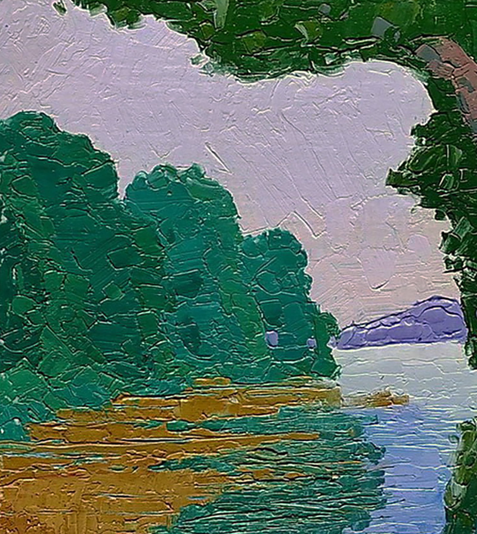 Oil painting On the river Yaroslav Savchyn - 2