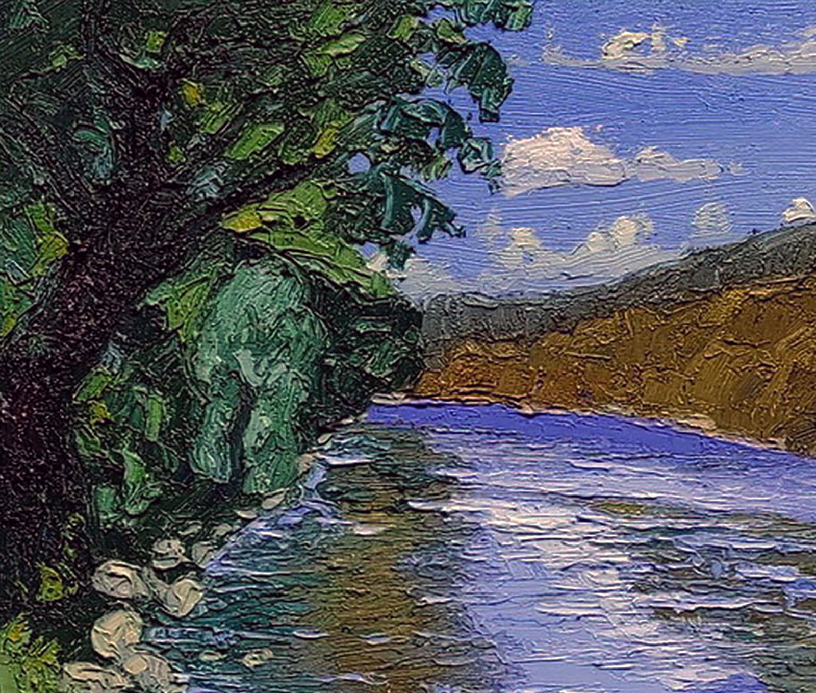 Oil painting Mountain river Yaroslav Savchyn - 2
