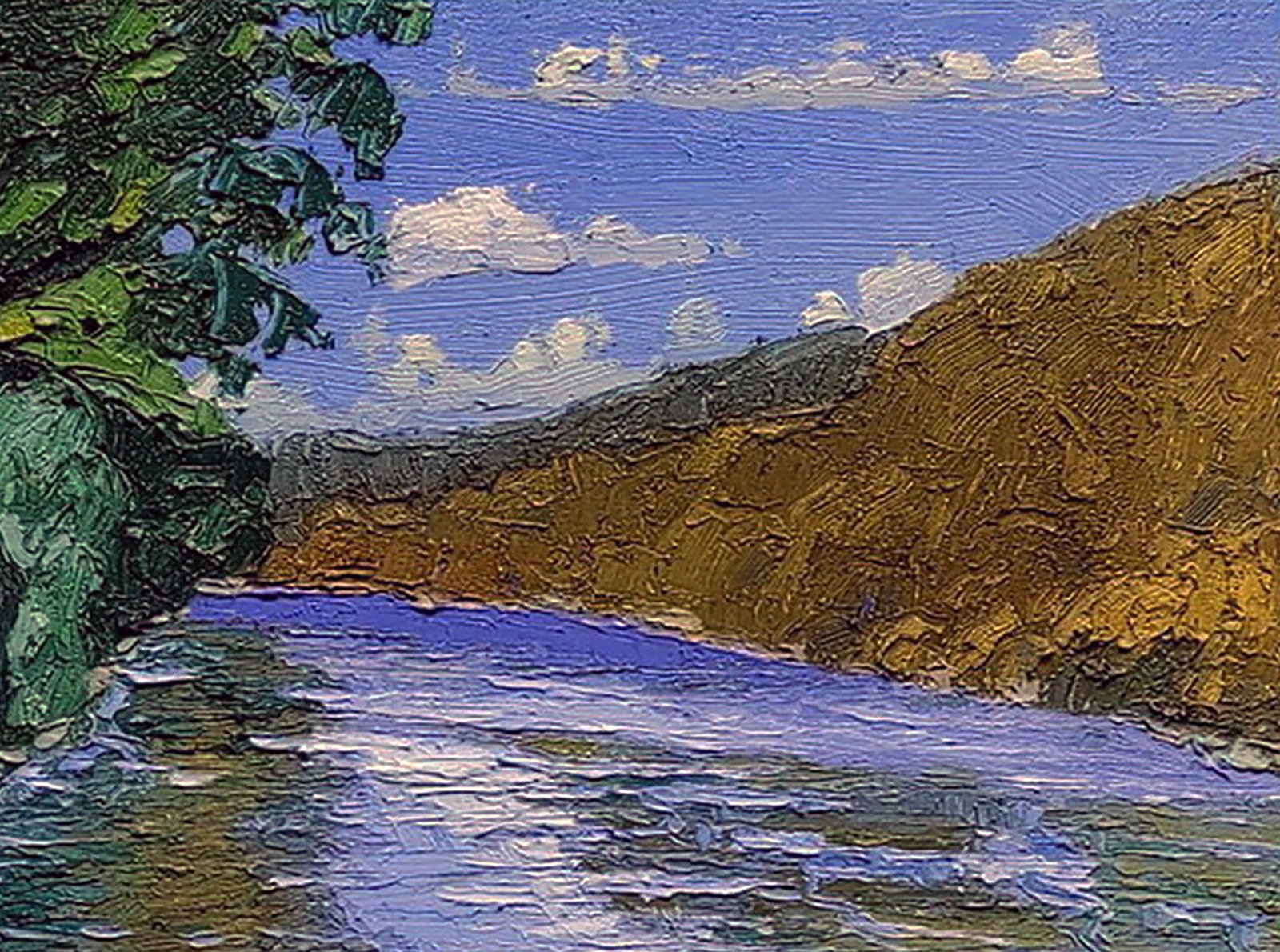 Oil painting Mountain river Yaroslav Savchyn - 3