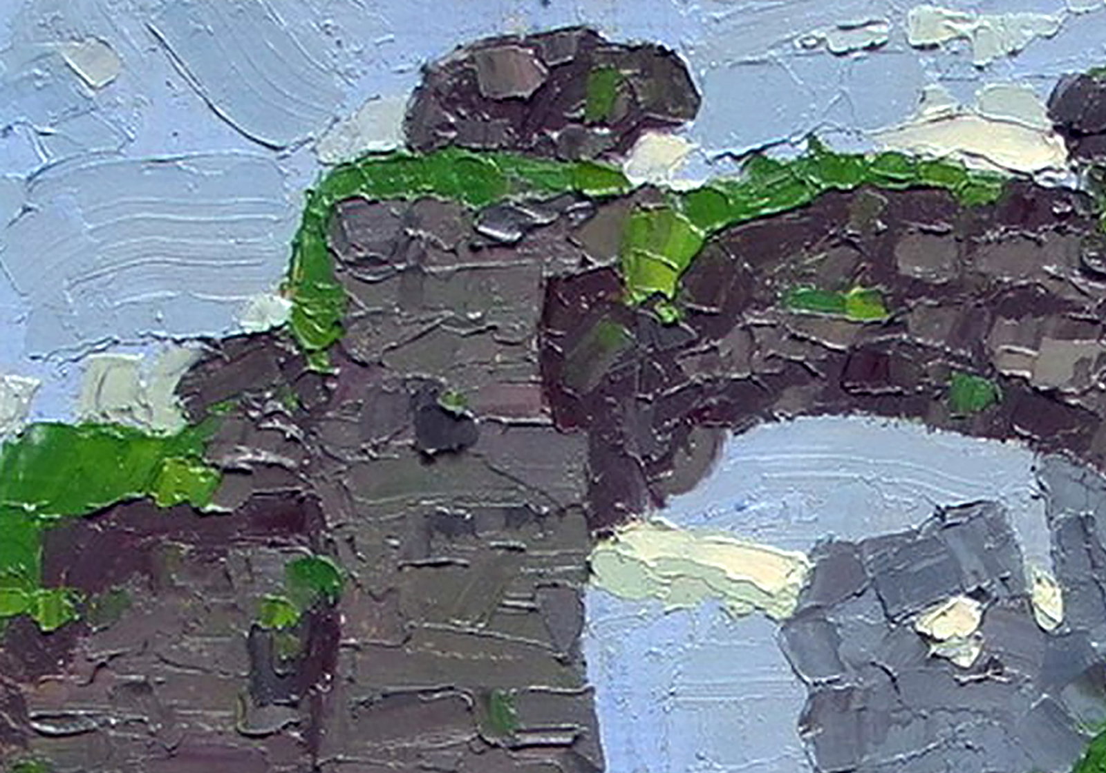 Oil painting On the ruins of the castle Yaroslav Savchyn - 2