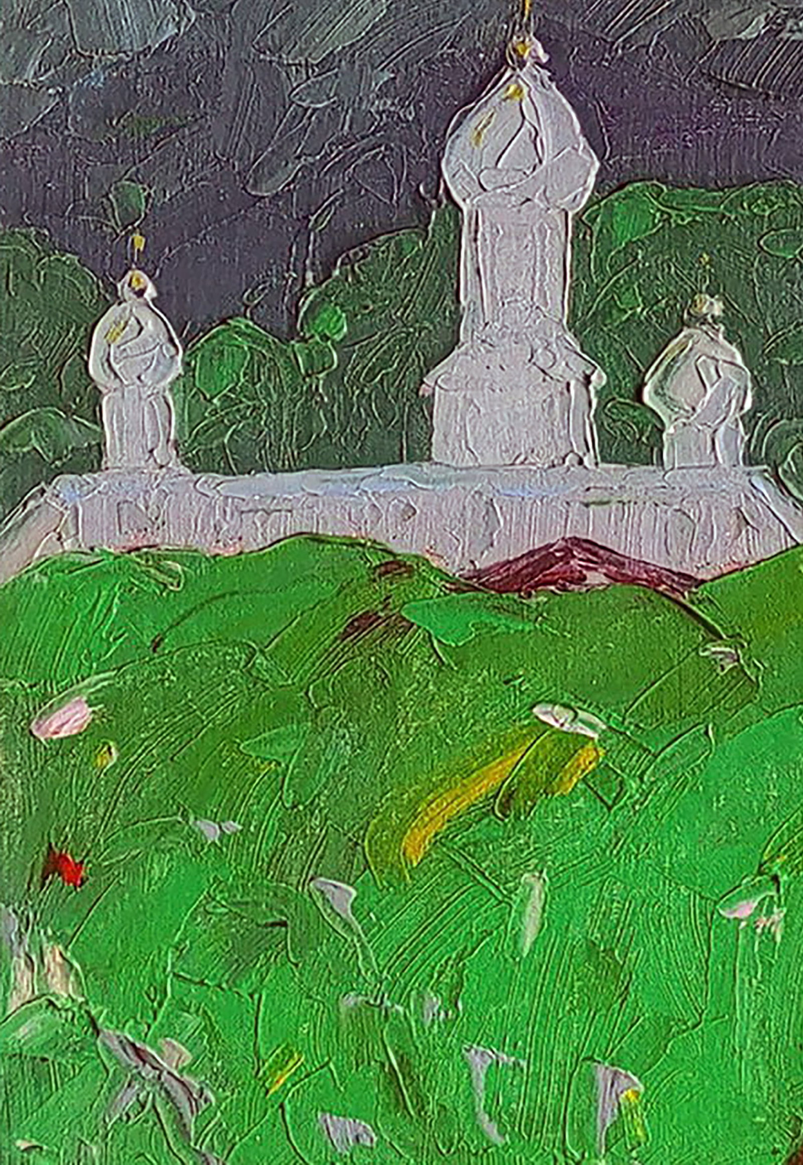 Oil painting Church in the mountains Yaroslav Savchyn - 4