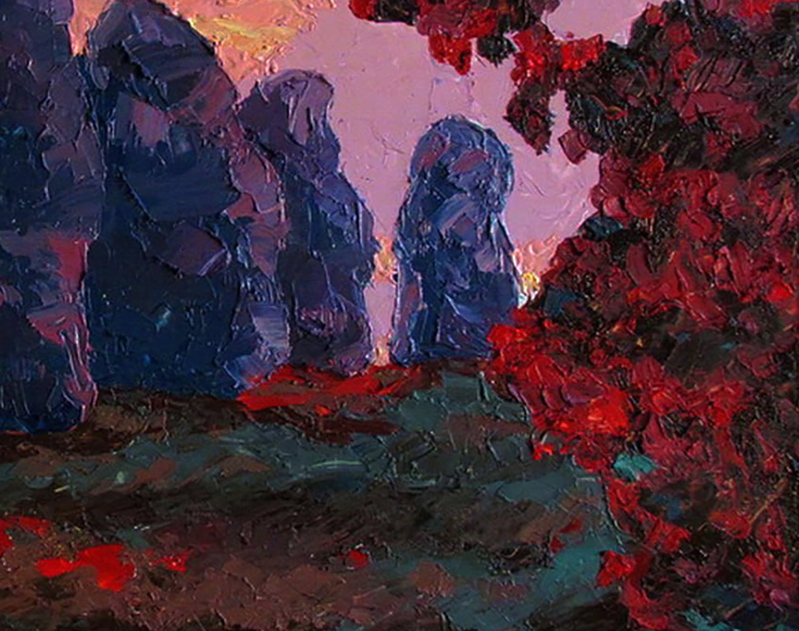 Oil painting Evening viburnum Yaroslav Savchyn - 5