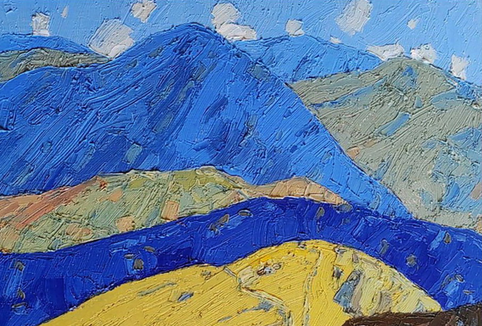 Oil painting Mountain meadows Yaroslav Savchyn - 3