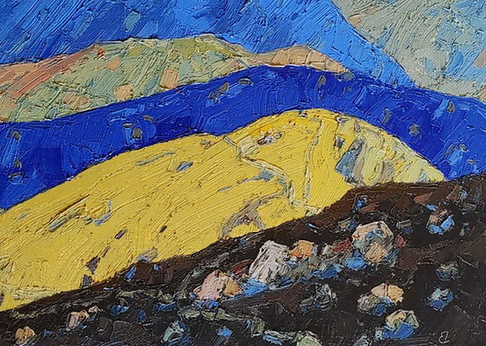 Oil painting Mountain meadows Yaroslav Savchyn - 5