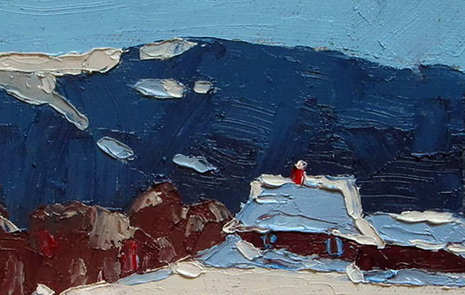 Oil painting Winter in the Carpathians Yaroslav Savchyn - 3