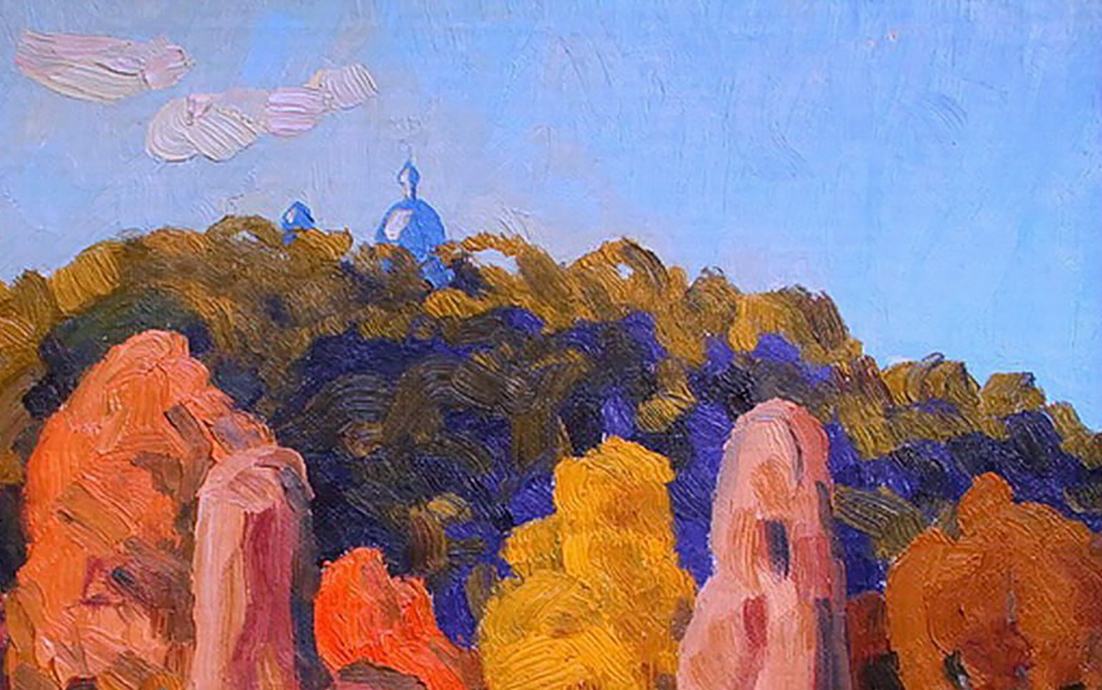 Oil painting Autumn under the mountain Yaroslav Savchyn - 3