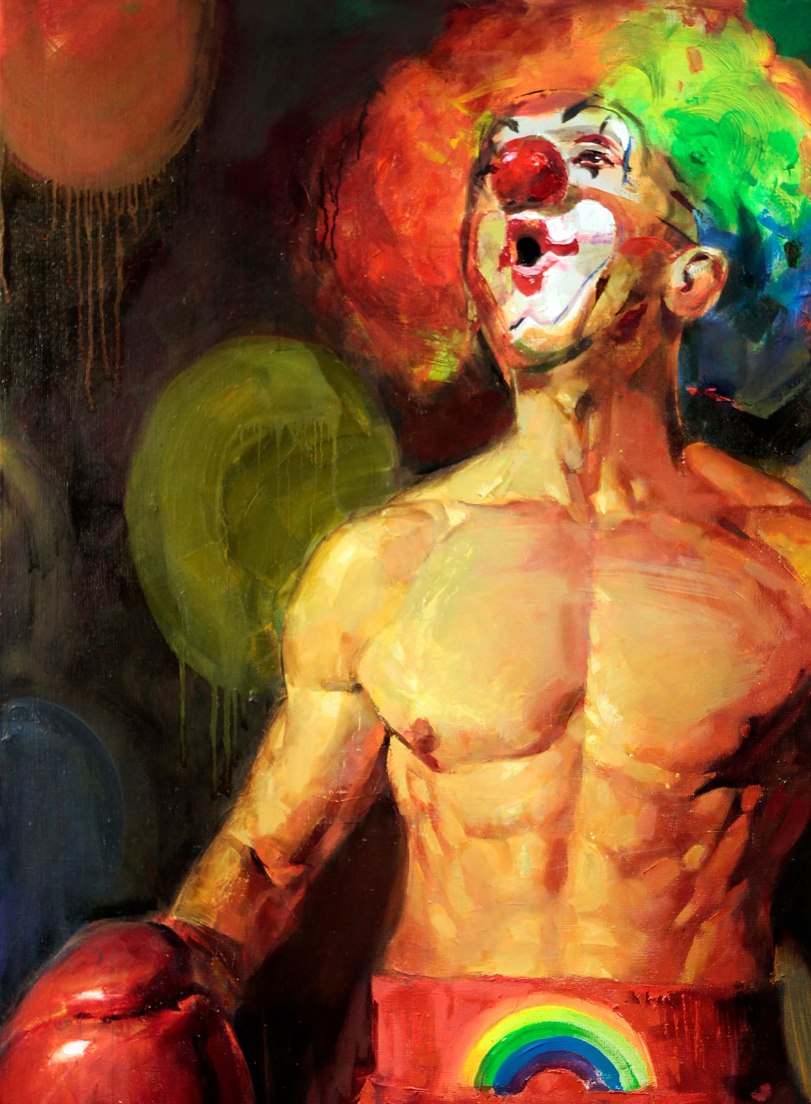 Oil painting Red cloun Ed Potapenkov - 2