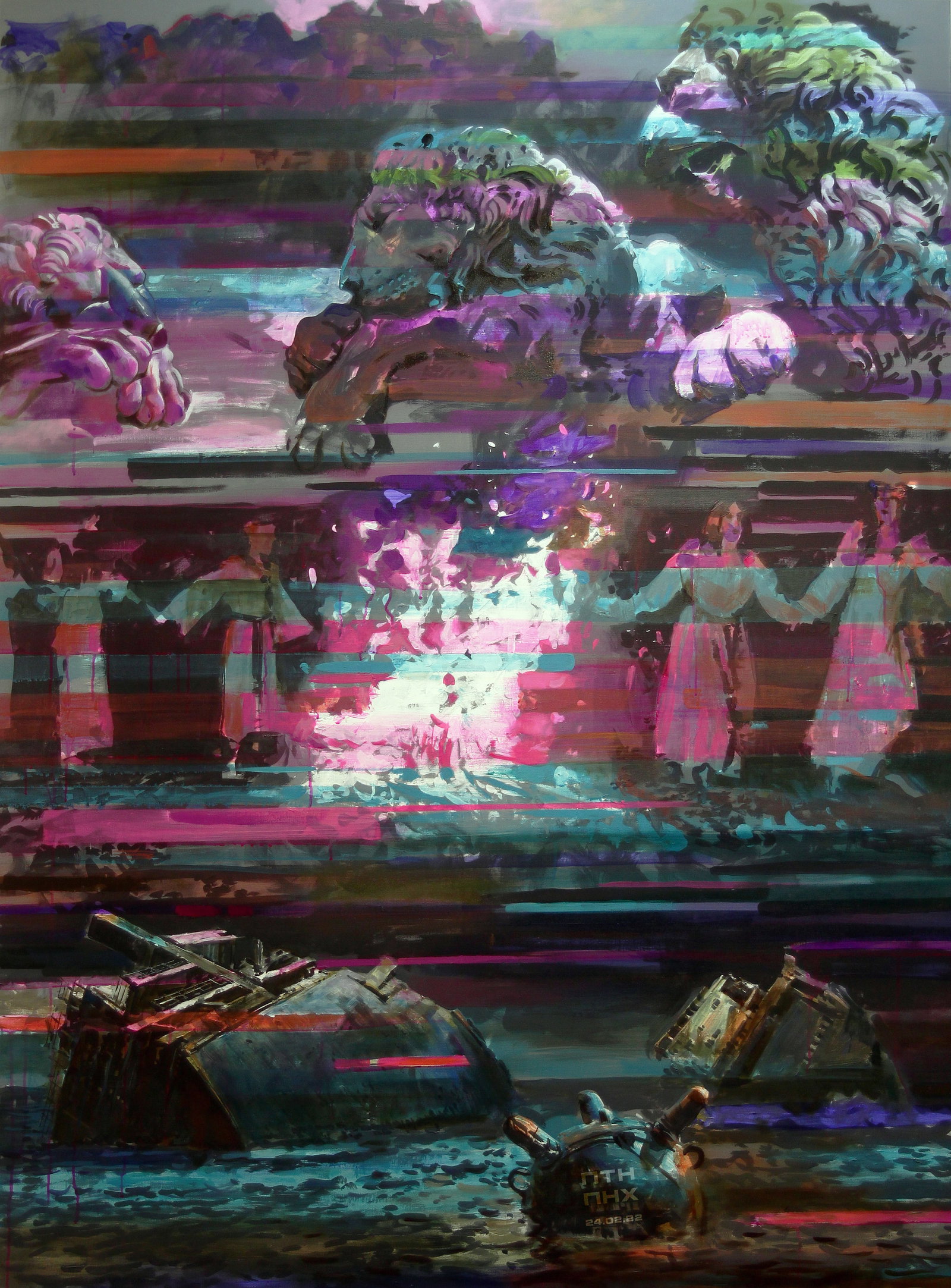 Oil painting Rite Ed Potapenkov: Title: Oil painting Rite Ed Potapenkov Description: 34POTAP Painter: Ed Potapenkov Size: 200x150 cm/78.74x59.05 inches Components: oil, canvas Original painting CONDITION: excellent ARTIST: 