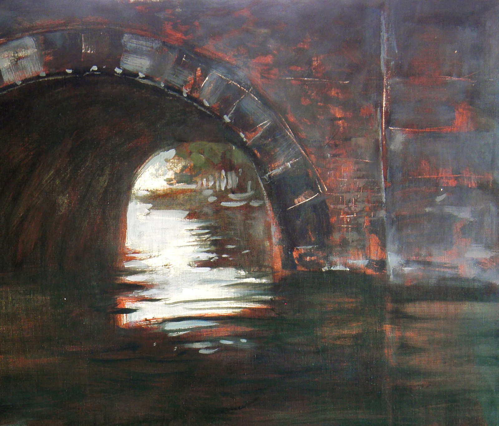 Oil painting Under the bridge Ed Potapenkov - 3