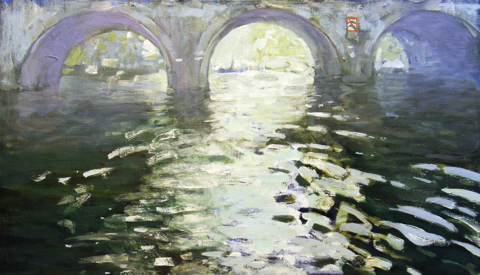 Oil painting Ancient Bridge Ed Potapenkov: Title: Oil painting Ancient Bridge Ed Potapenkov Description: 63POTAP Painter: Ed Potapenkov Size: 113x67 cm/44.48x26.37 inches Components: oil, canvas Original painting CONDITION: excellent ARTIST: E