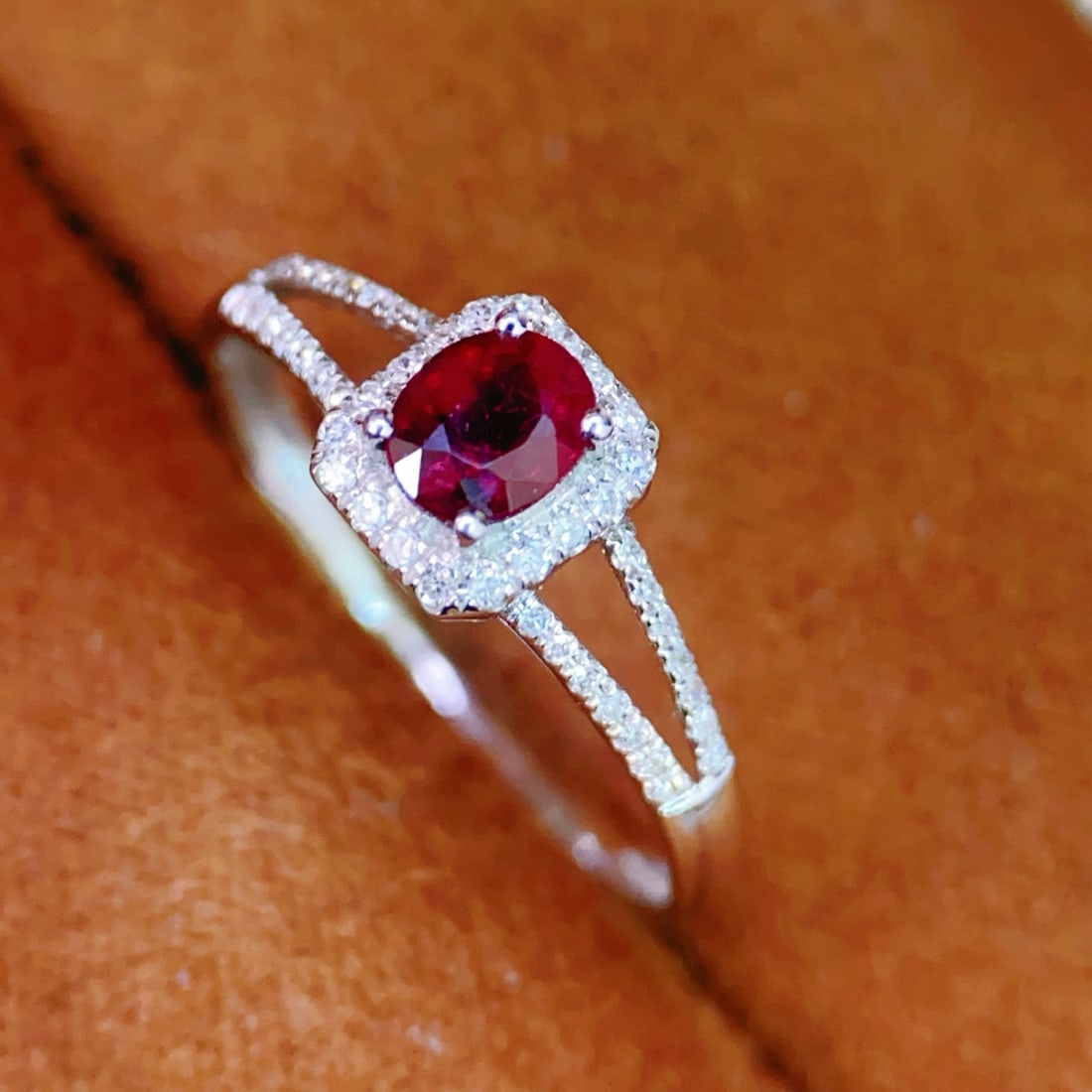 18K gold ruby ring - 5