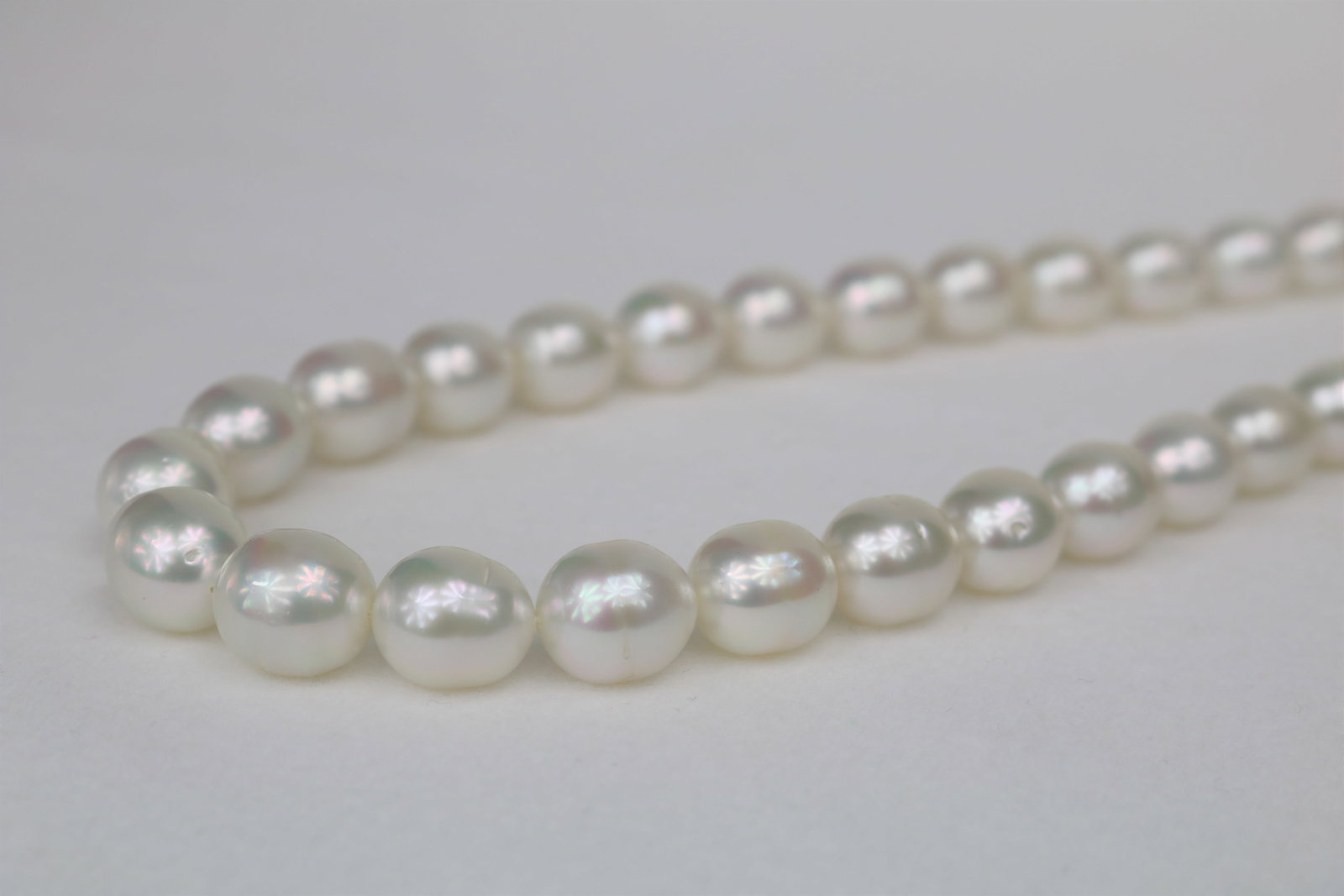 10-12mm South Sea Oval Necklace with 14k Clasp - 2