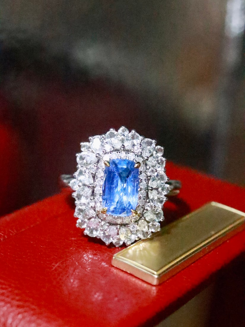 18K gold sapphire ring - 2