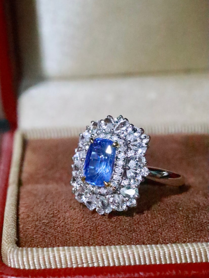 18K gold sapphire ring - 3