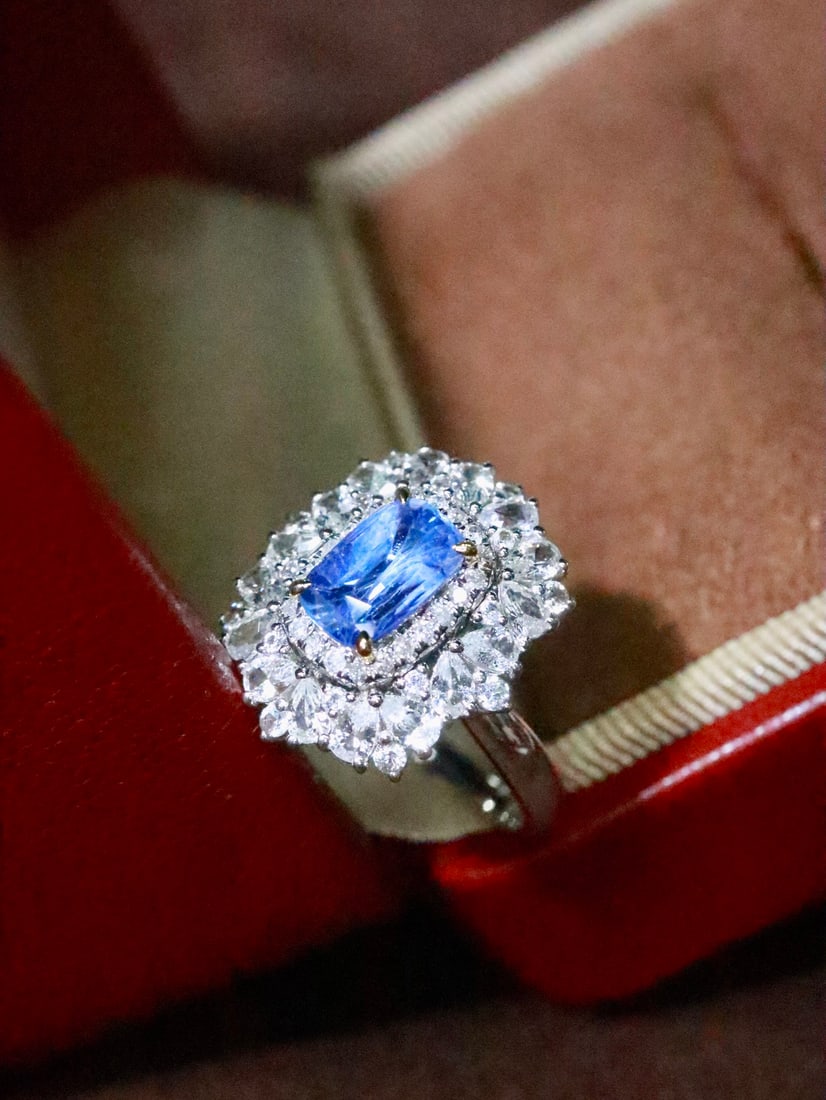 18K gold sapphire ring - 4