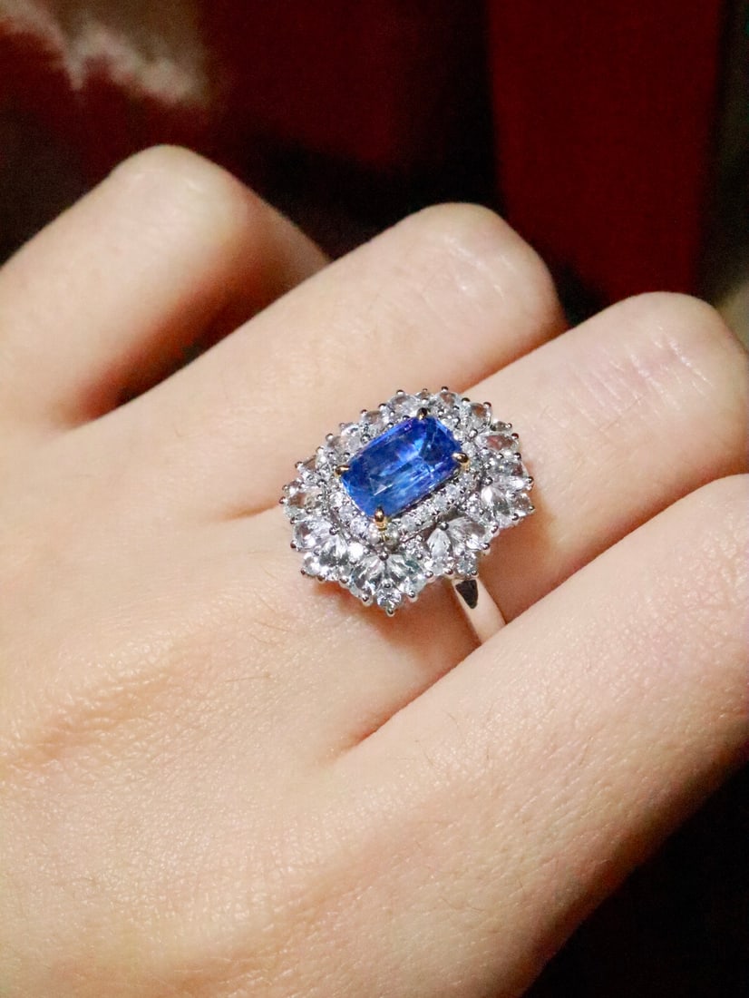 18K gold sapphire ring - 6