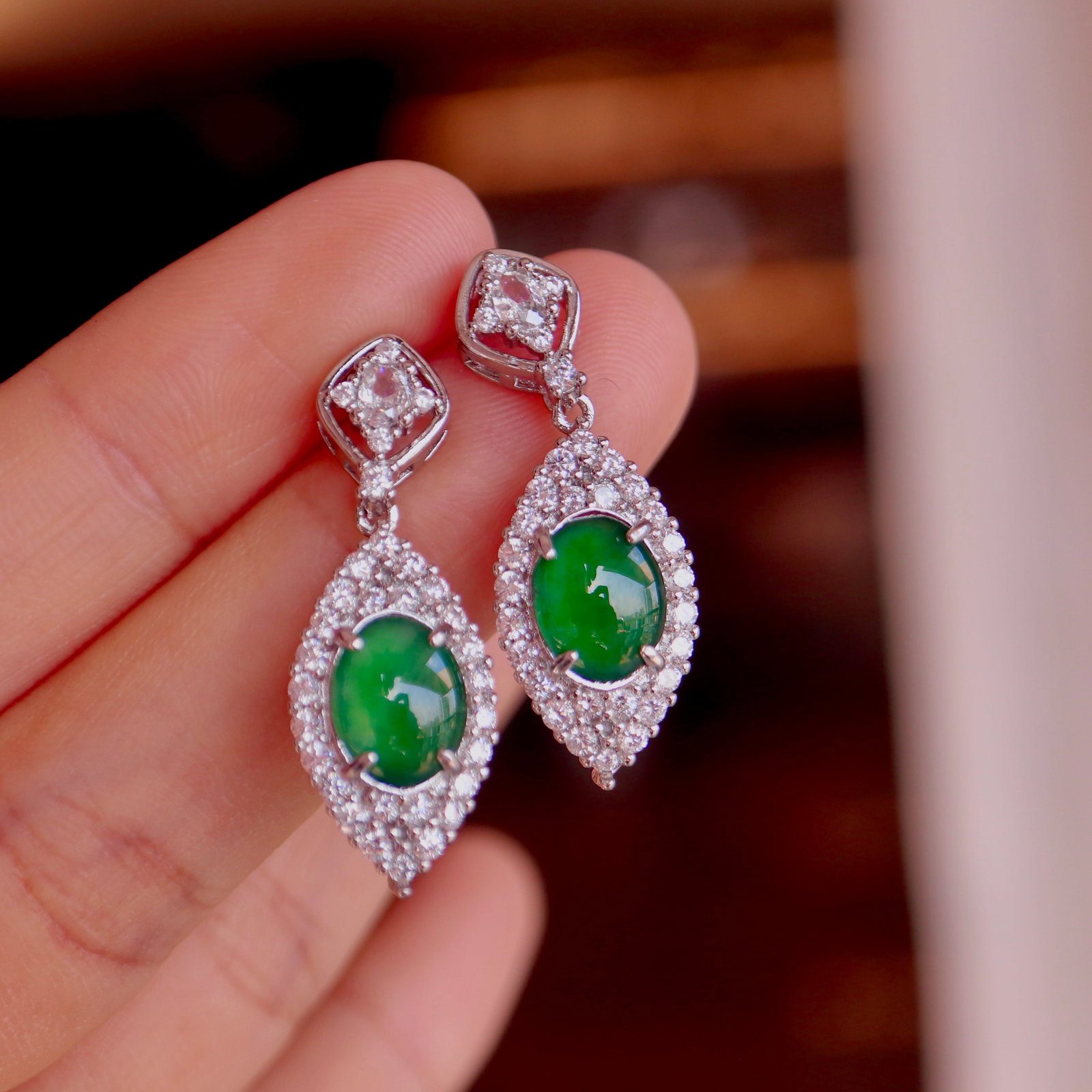 Jade earrings - 7