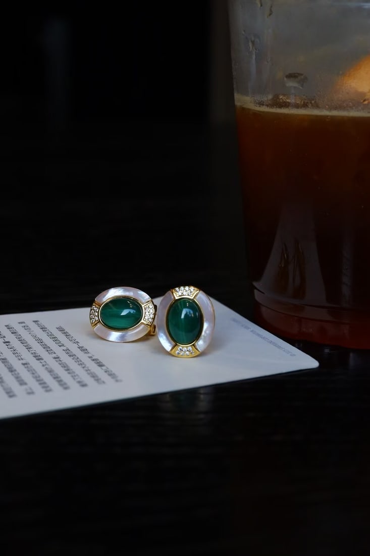 Peacock ore earrings - 3