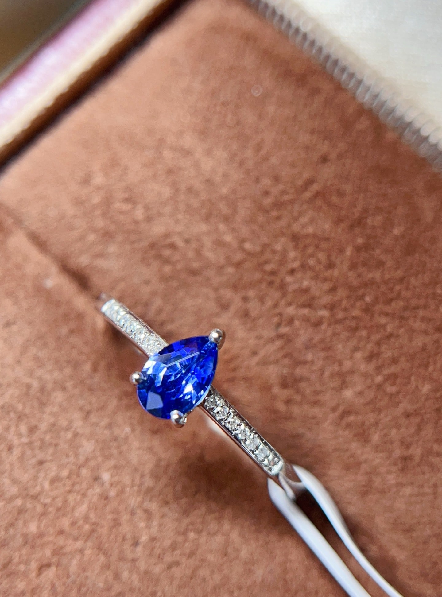 18K gold sapphire ring - 2