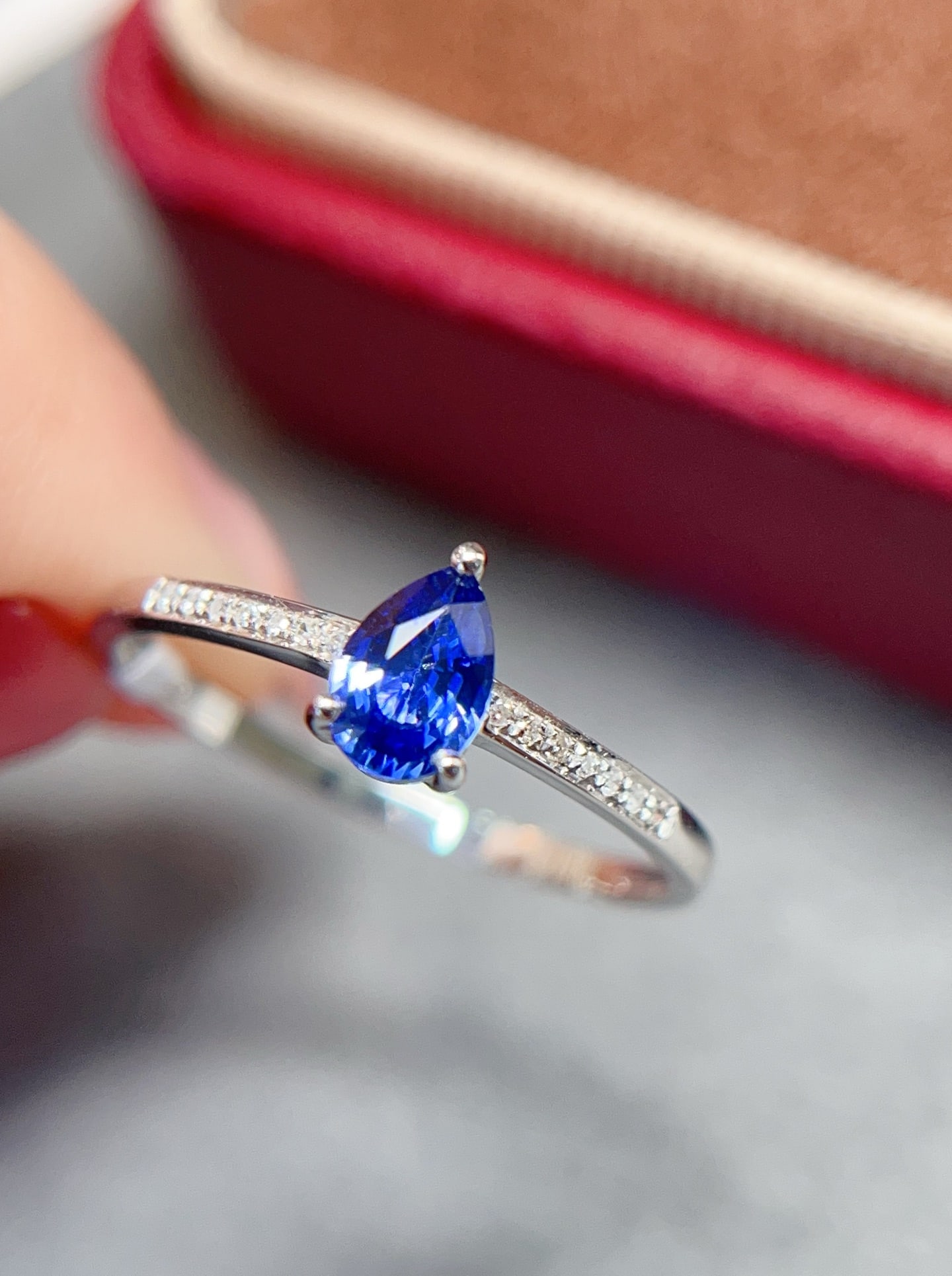 18K gold sapphire ring - 3