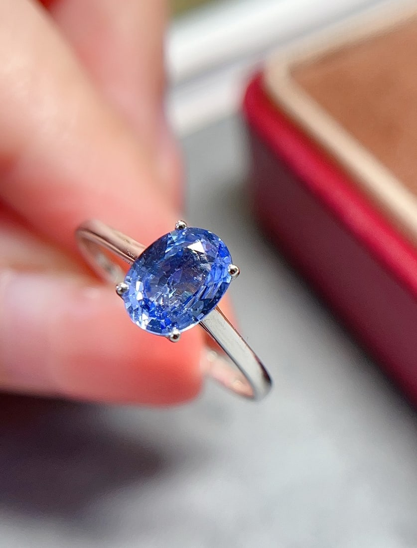 18K gold sapphire ring - 2