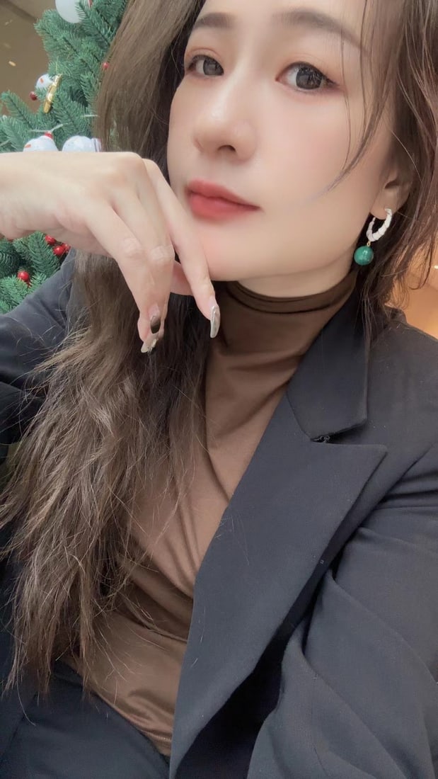 Gold-plated silver peacock stone earrings - 9