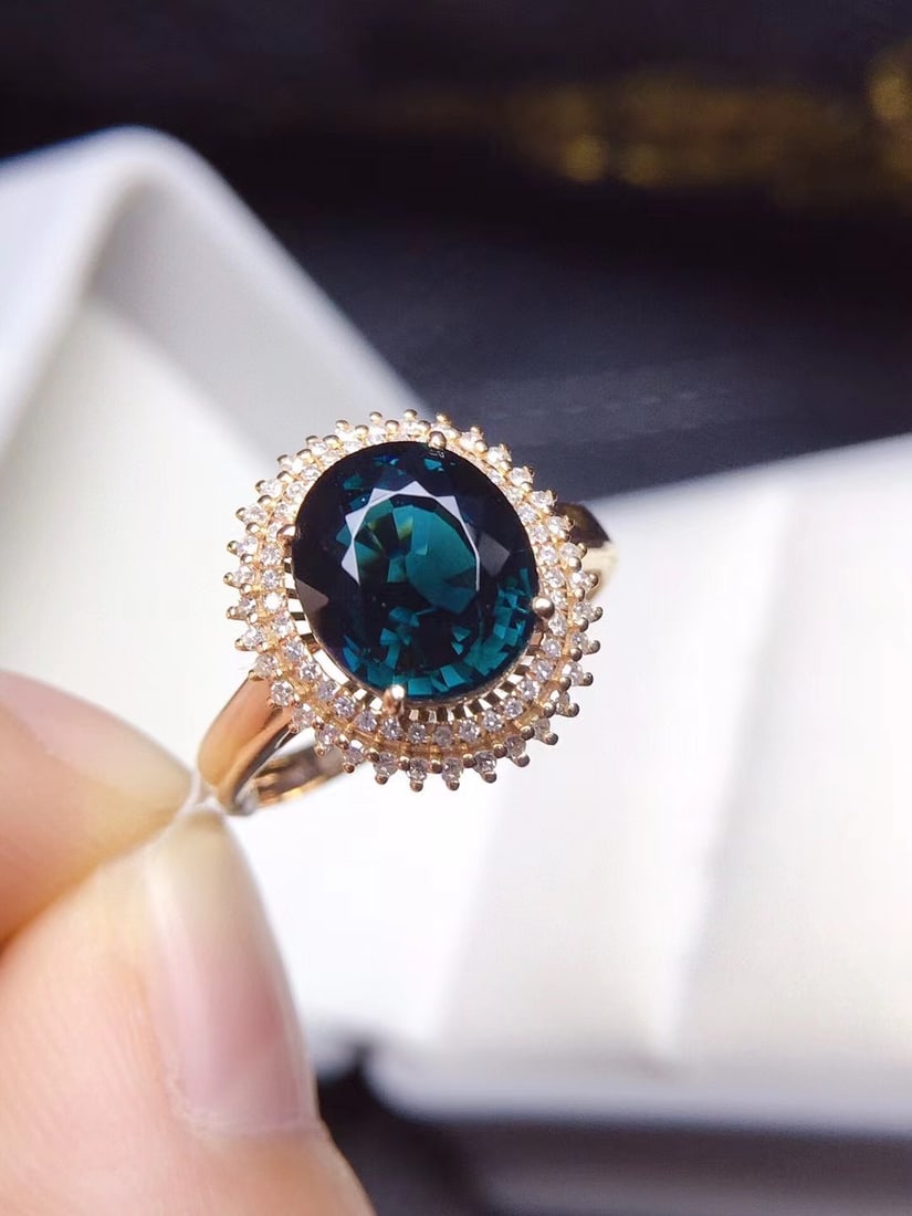 Diamond and tourmaline ring - 2